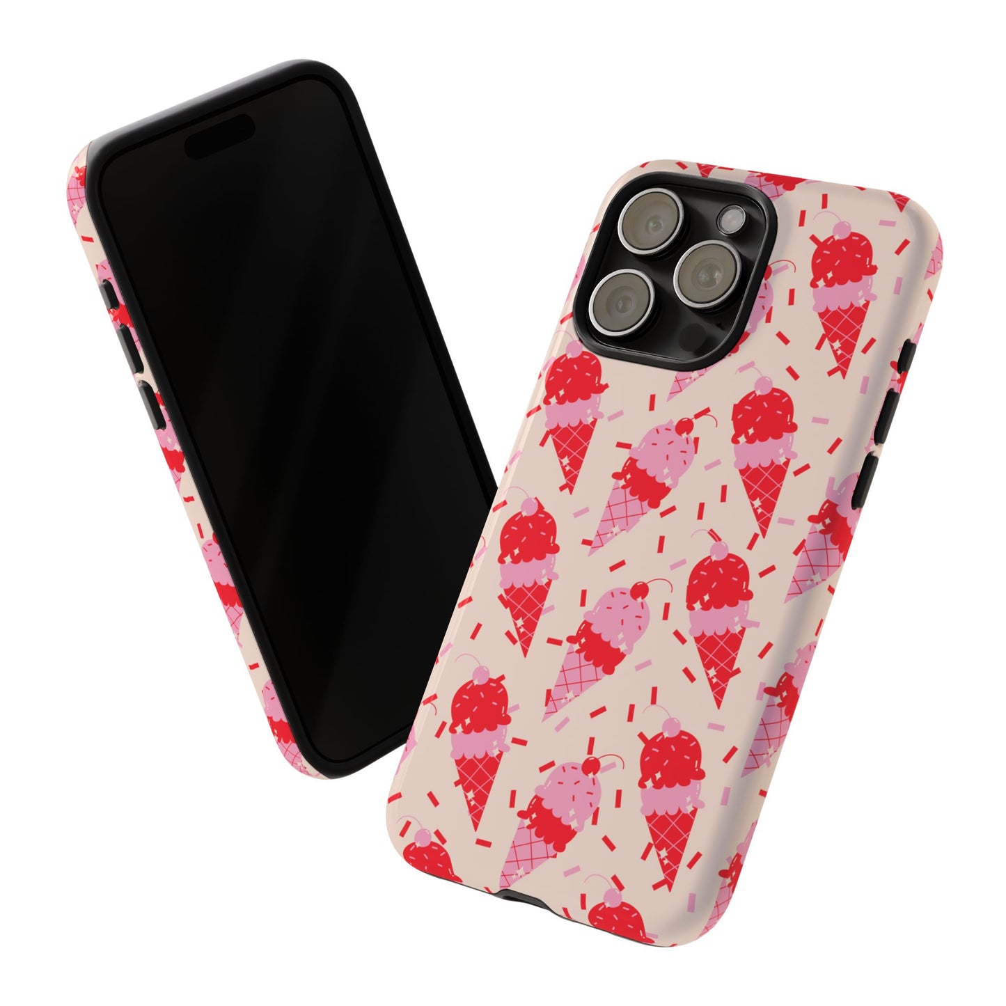 Ice Cream Phone Case - Cute Tough Cases for Ice Cream Lovers, Fun Summer Accessory, Birthday Gift, Colorful iPhone Cover