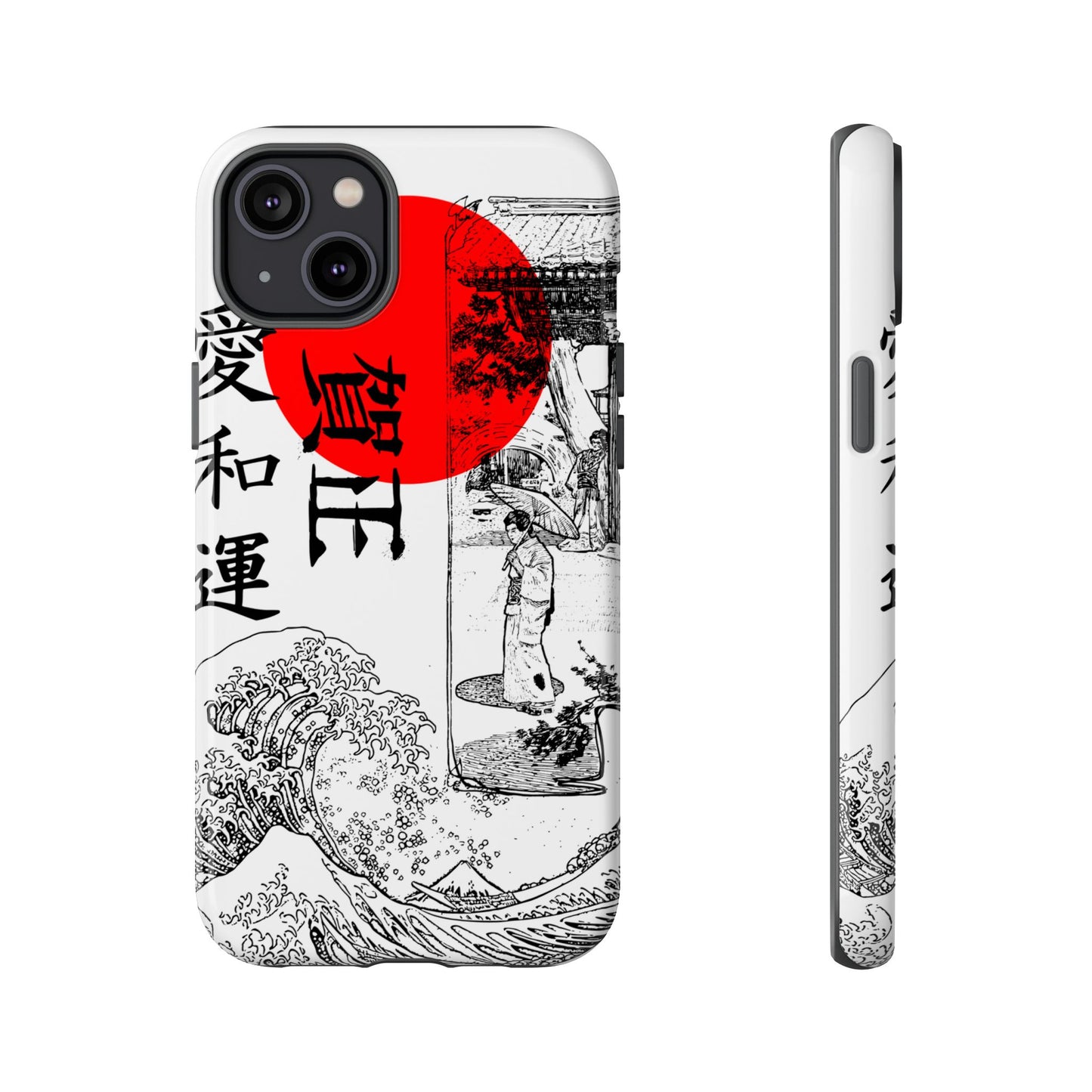 Japanese Zen Art Phone Case - Tough Cases with Wave Design