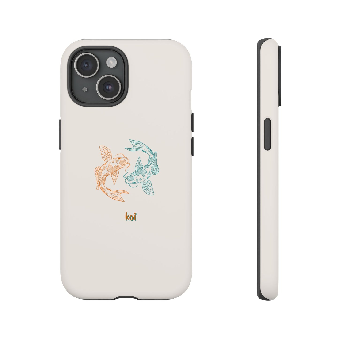Koi Fish Tough Phone Case - Stylish & Durable Design for Aqua Lovers