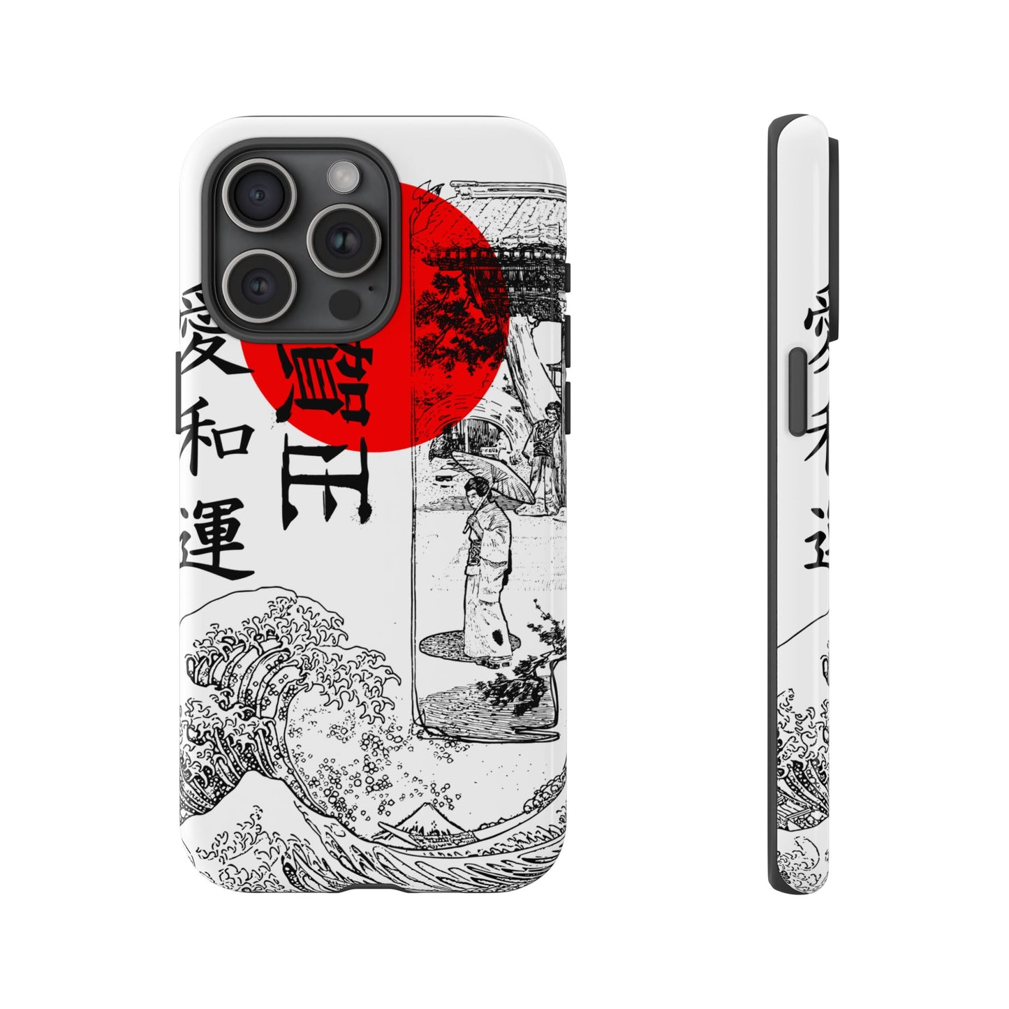 Japanese Zen Art Phone Case - Tough Cases with Wave Design
