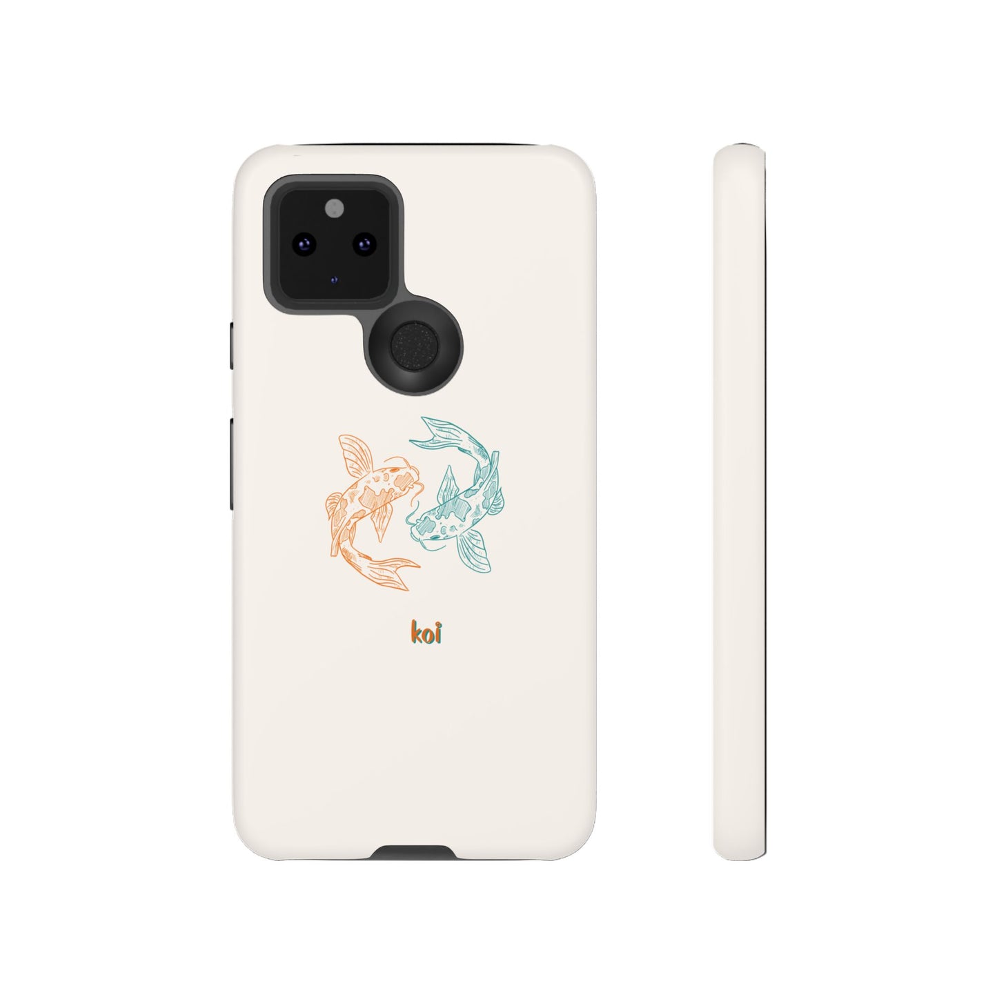 Koi Fish Tough Phone Case - Stylish & Durable Design for Aqua Lovers