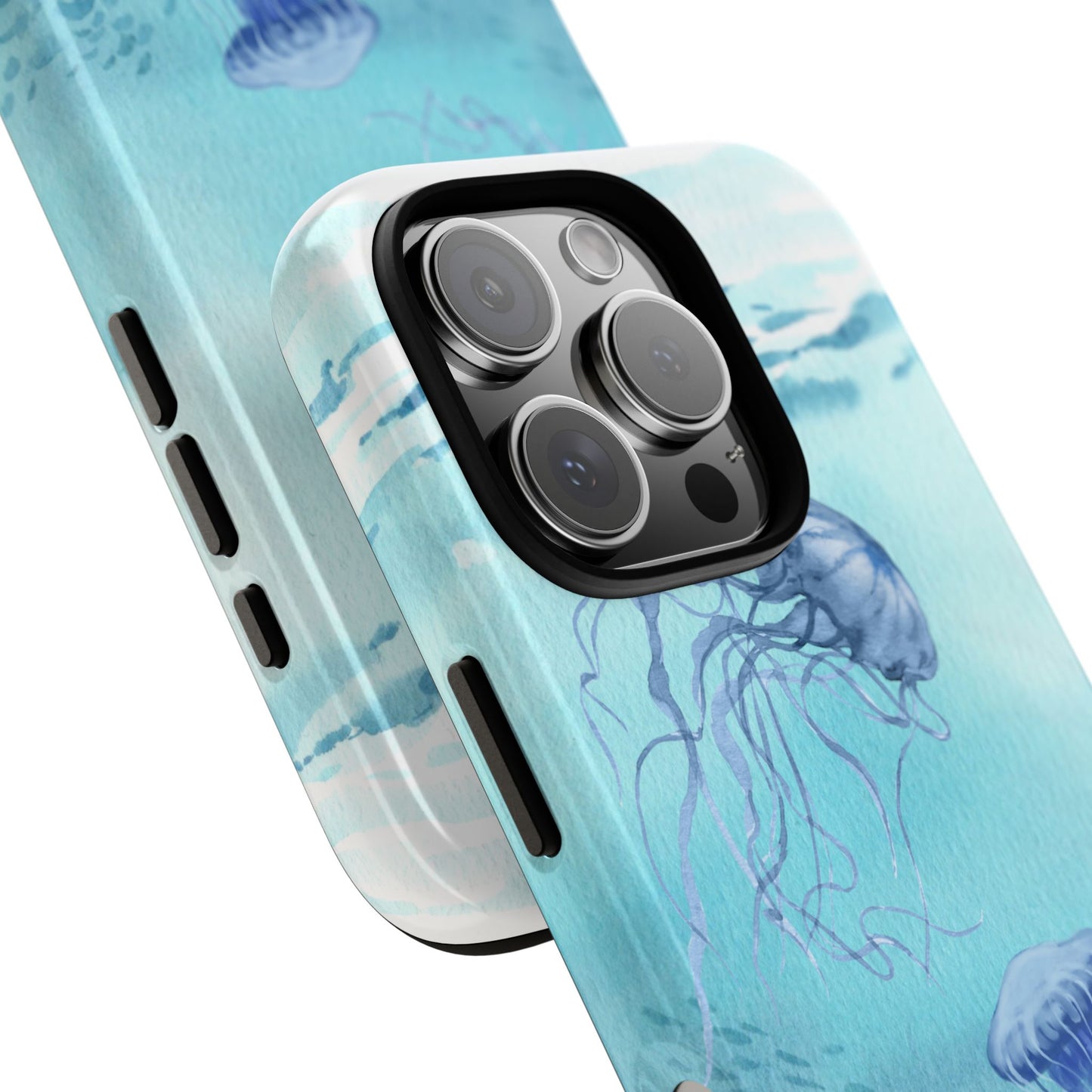 Ocean-Inspired Tough Phone Case with Jellyfish Design