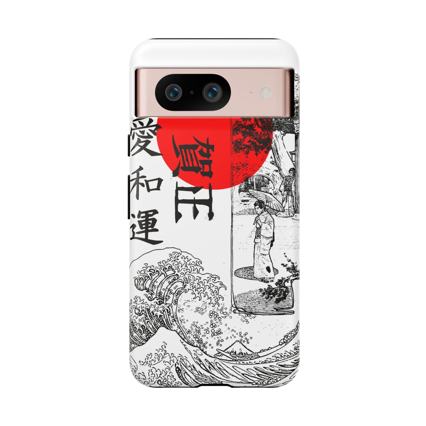 Japanese Zen Art Phone Case - Tough Cases with Wave Design