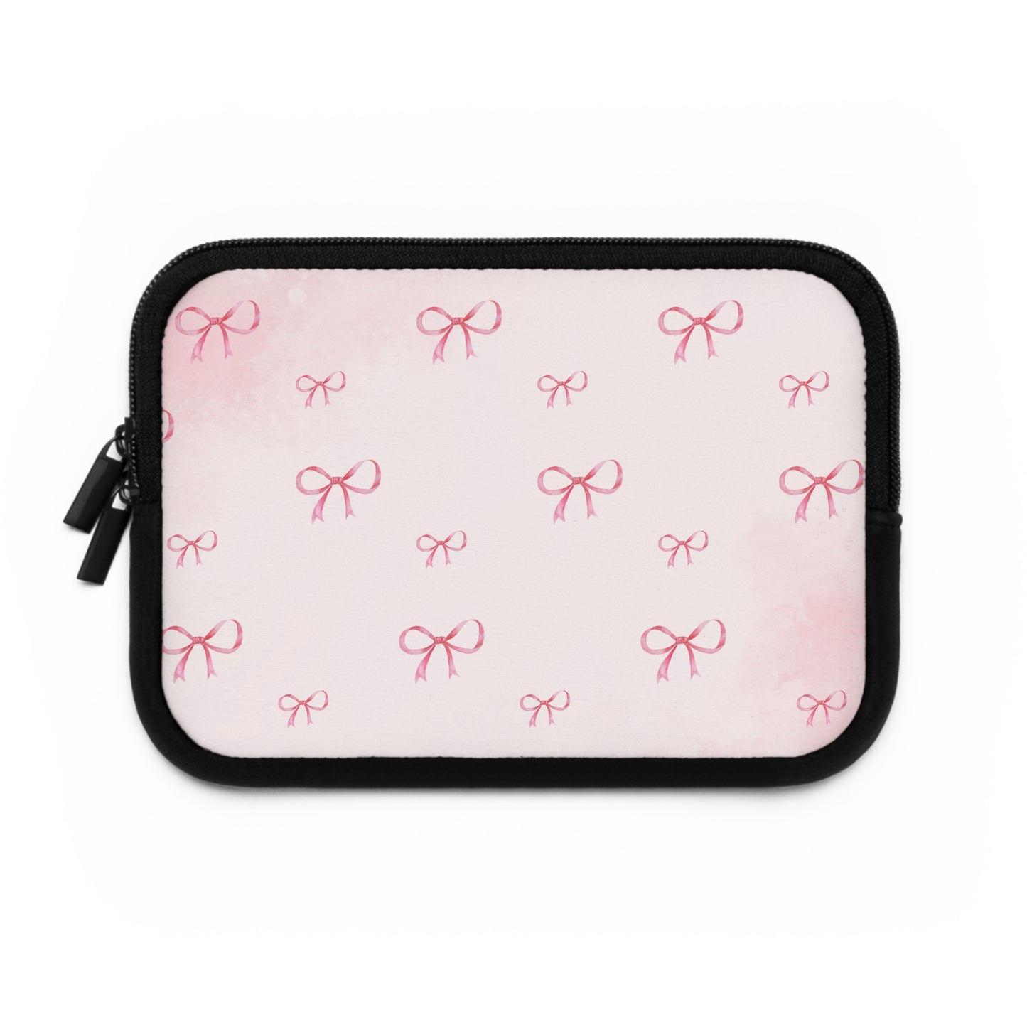 Chic Pink Bow Laptop Sleeve - Stylish Protection for Your Device