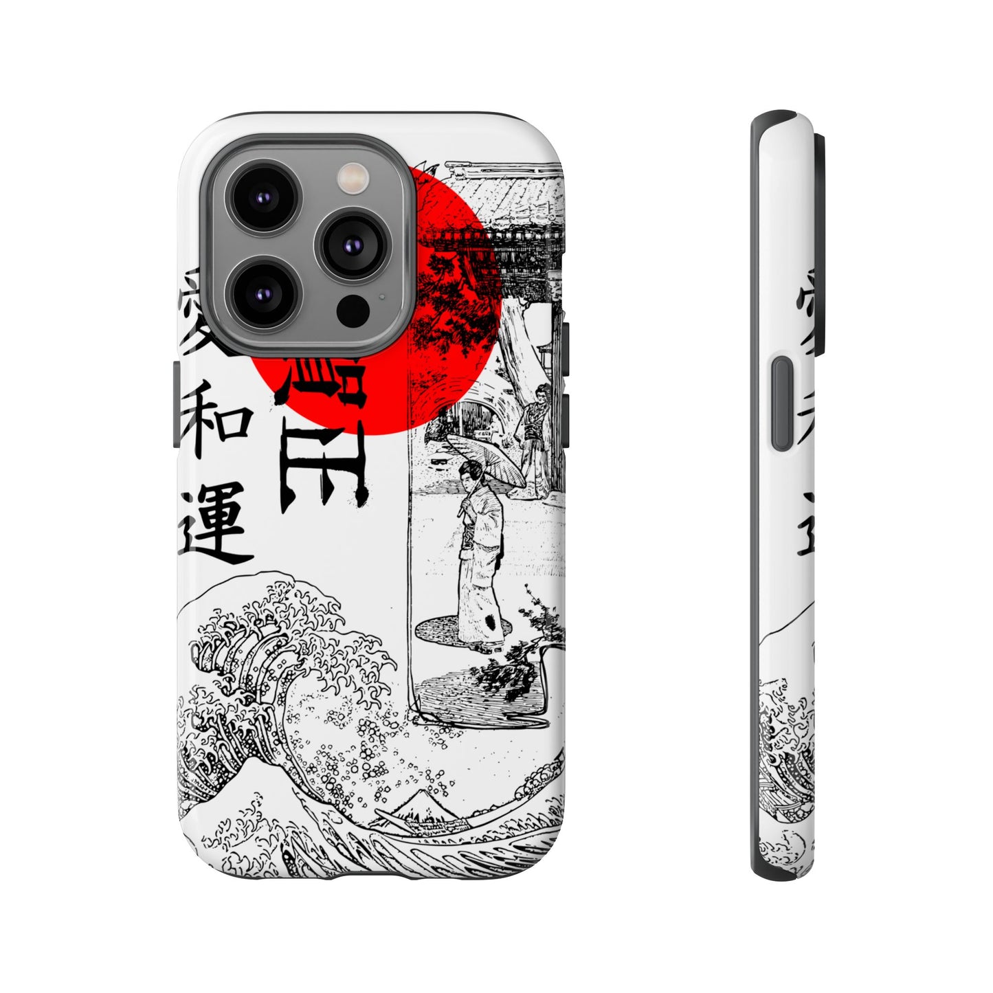 Japanese Zen Art Phone Case - Tough Cases with Wave Design