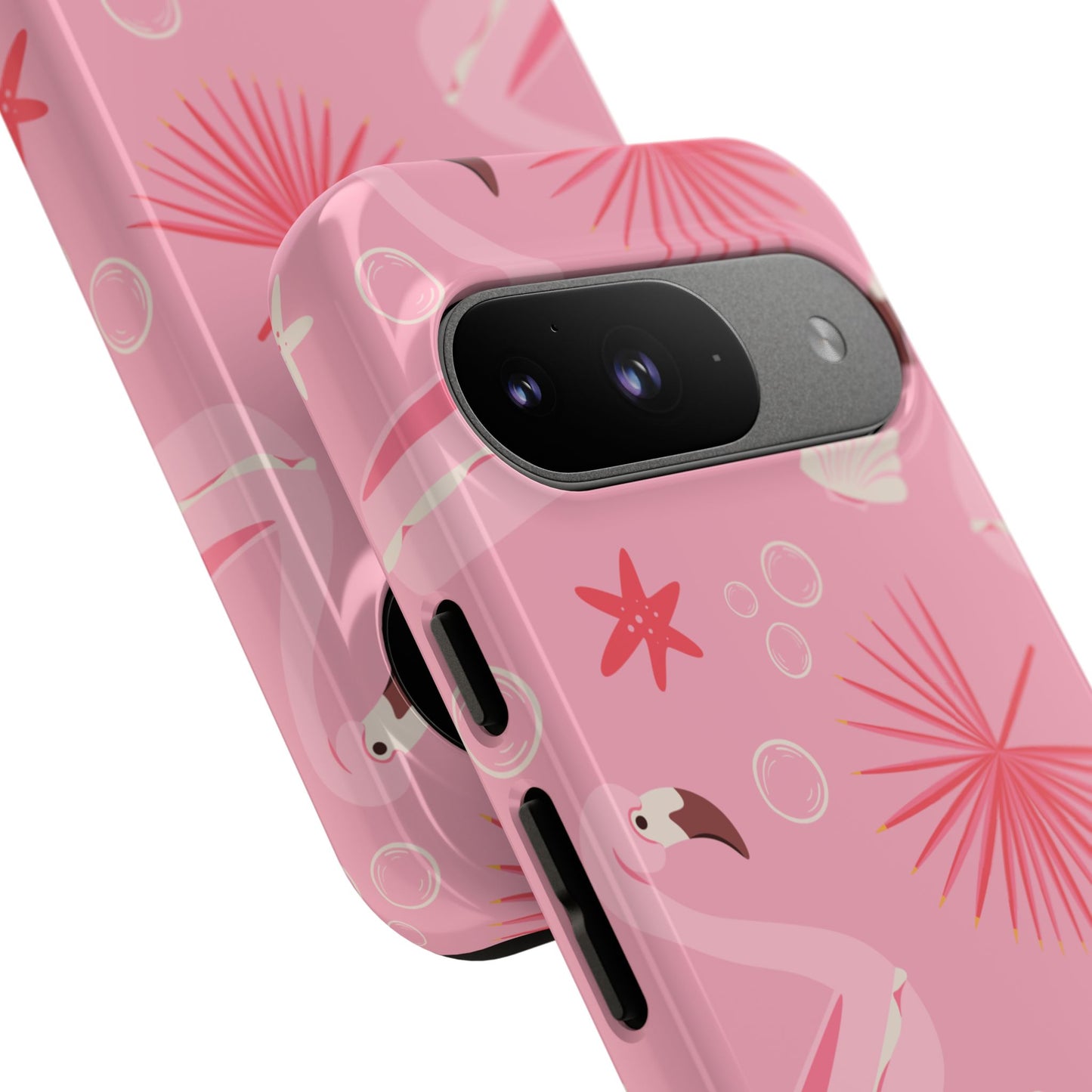 Tough Cases: Tropical Flamingo Phone Case for Summer Vibes