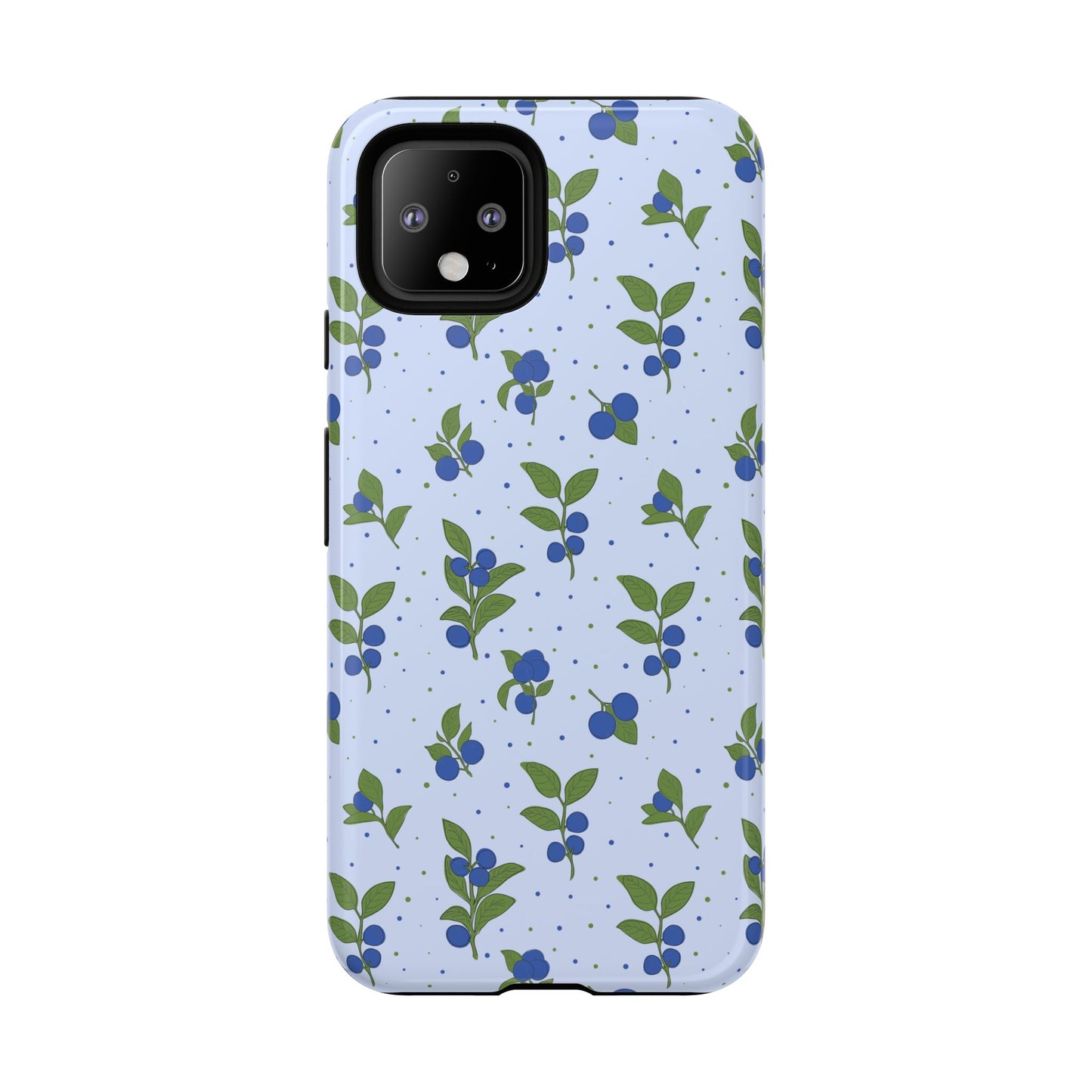 Floral Tough Phone Case - Blueberry Blossom Design