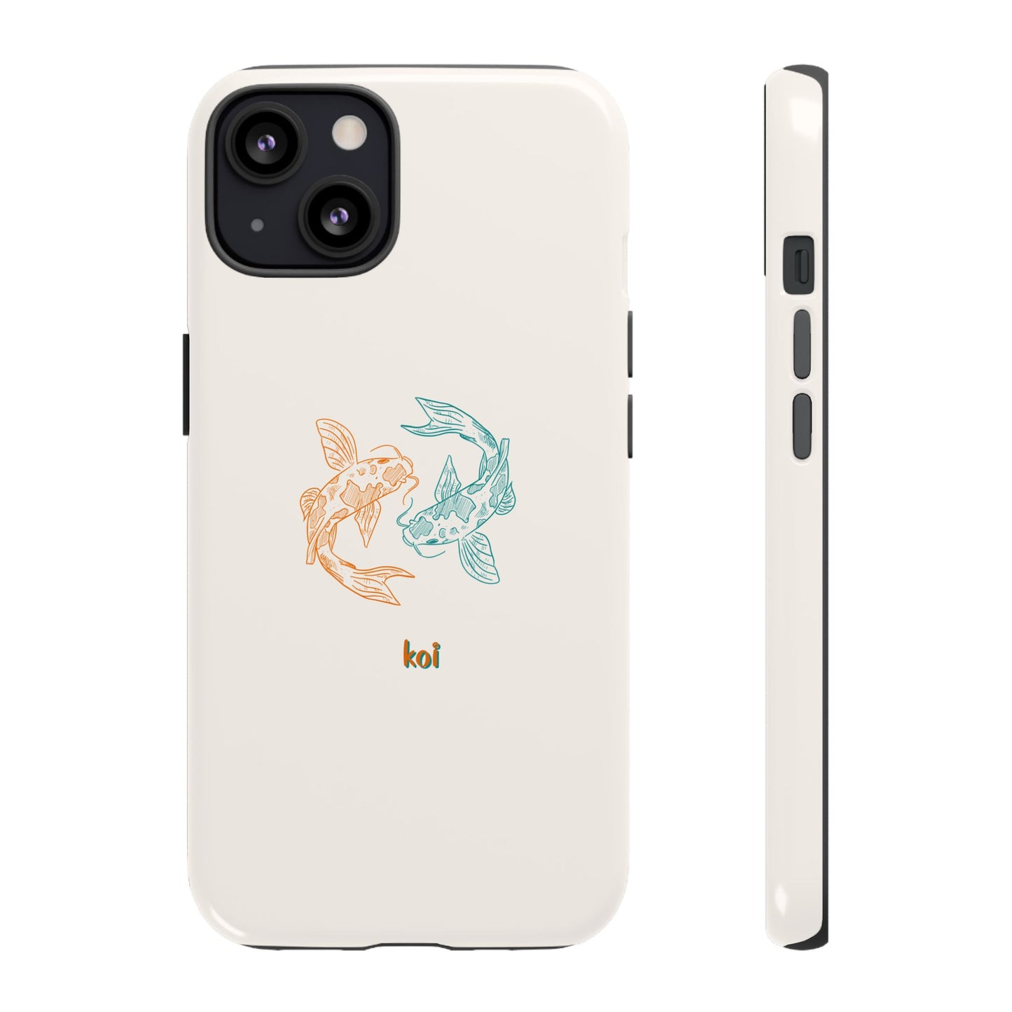 Koi Fish Tough Phone Case - Stylish & Durable Design for Aqua Lovers