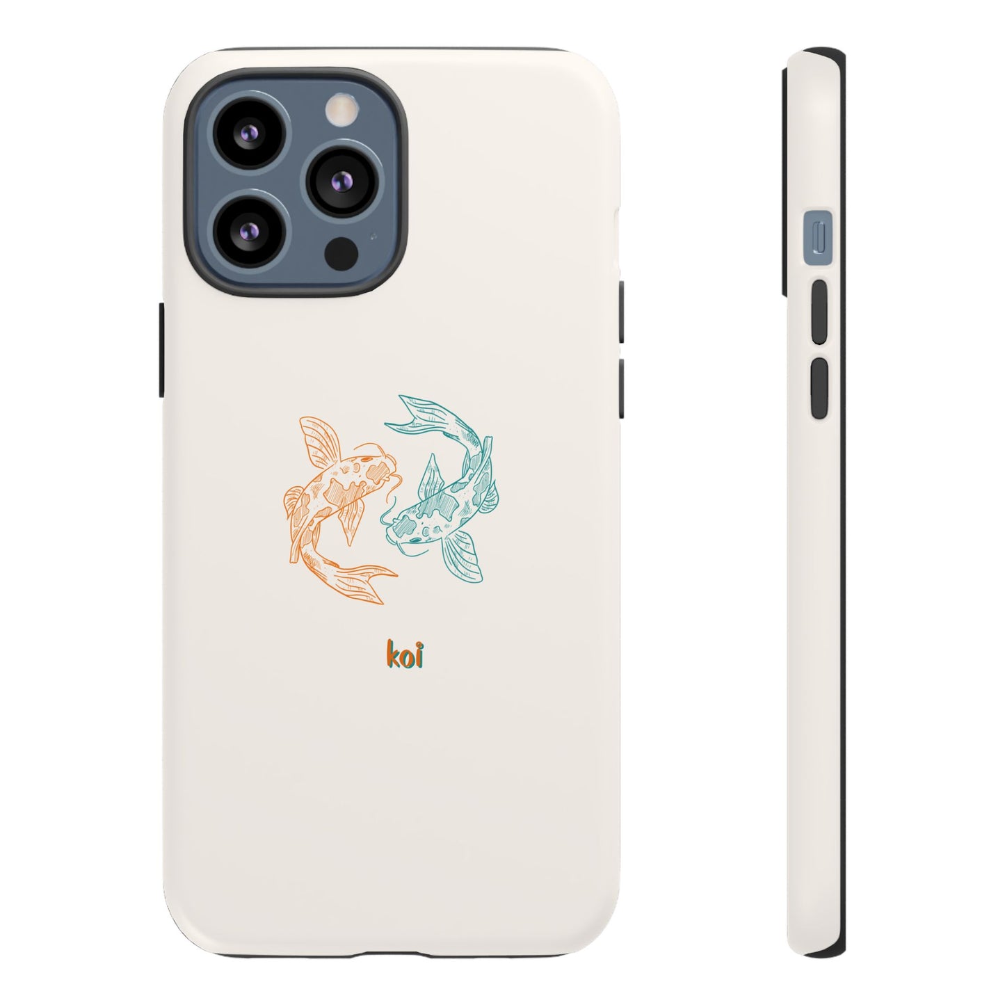 Koi Fish Tough Phone Case - Stylish & Durable Design for Aqua Lovers