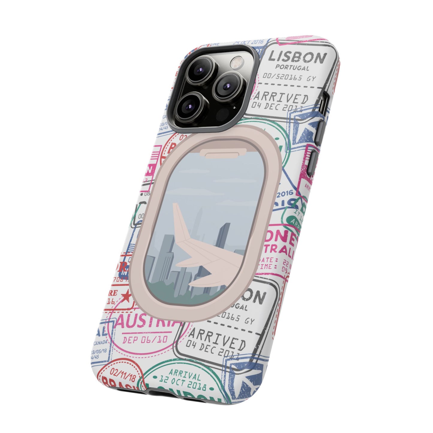 Travel-Themed Phone Case with Airplane Design