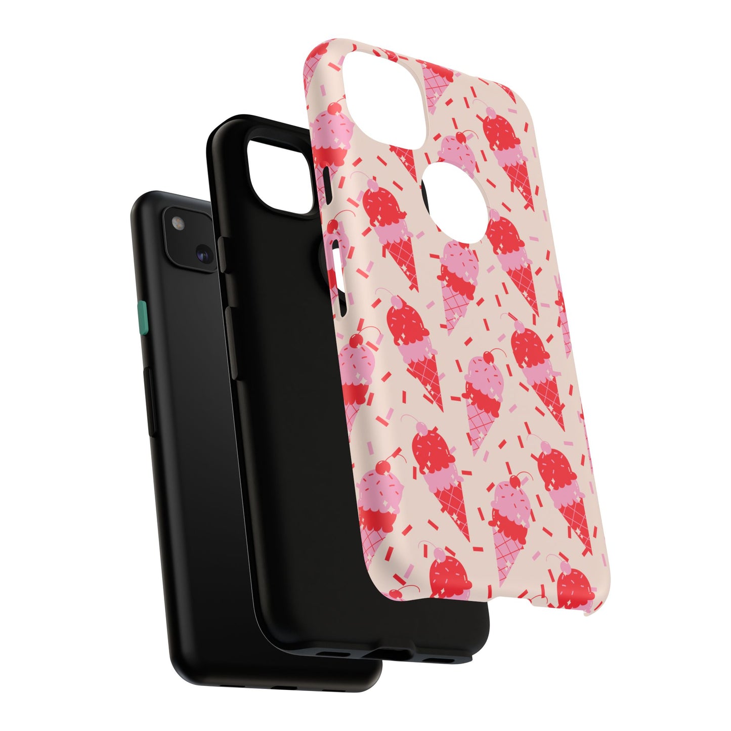 Ice Cream Phone Case - Cute Tough Cases for Ice Cream Lovers, Fun Summer Accessory, Birthday Gift, Colorful iPhone Cover