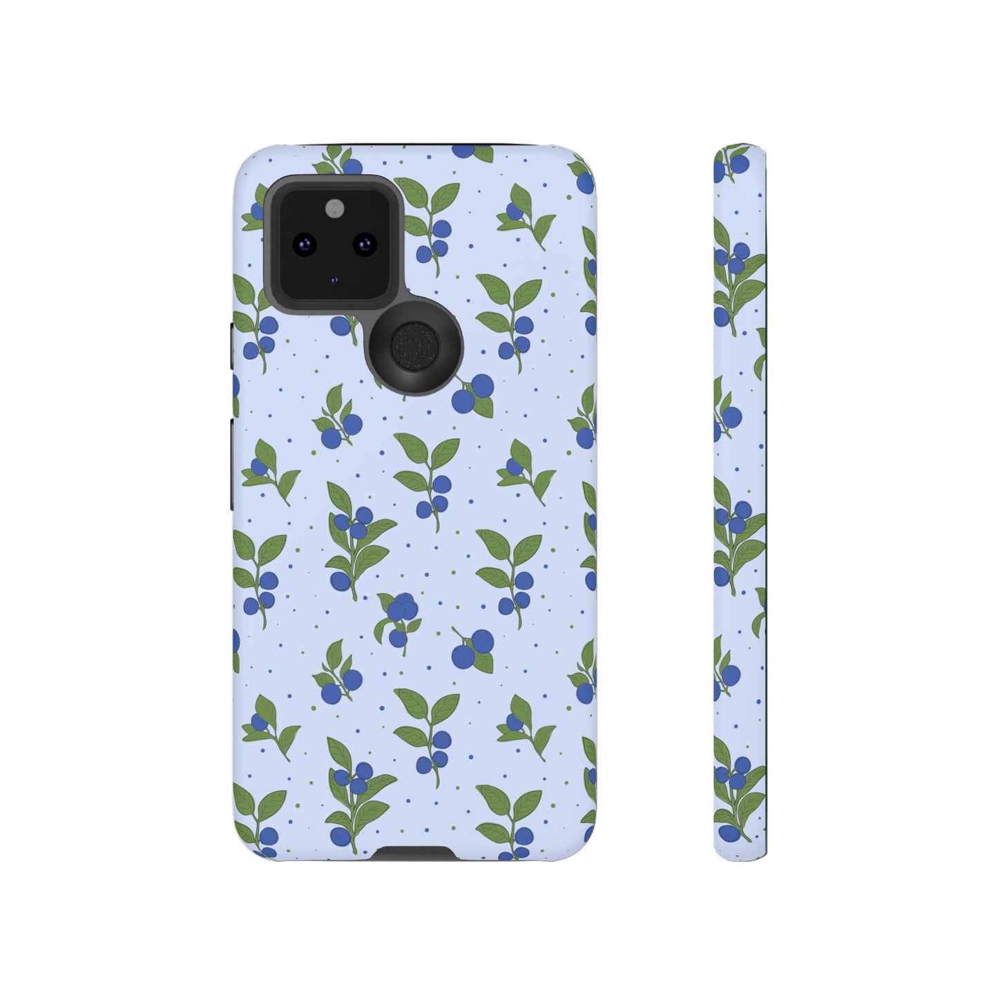 Floral Tough Phone Case - Blueberry Blossom Design
