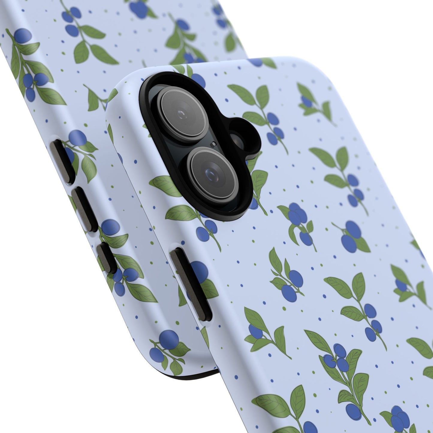 Floral Tough Phone Case - Blueberry Blossom Design