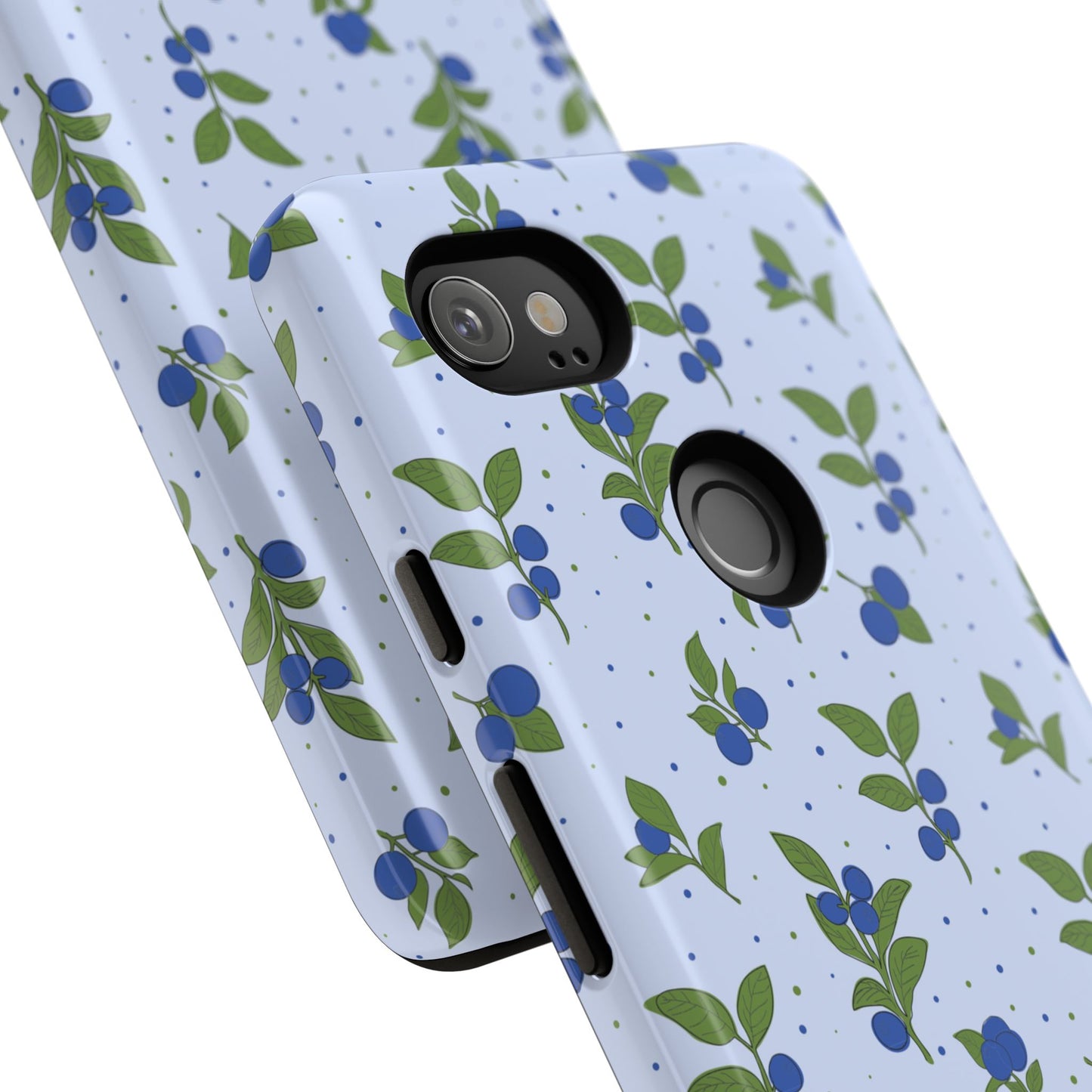 Floral Tough Phone Case - Blueberry Blossom Design
