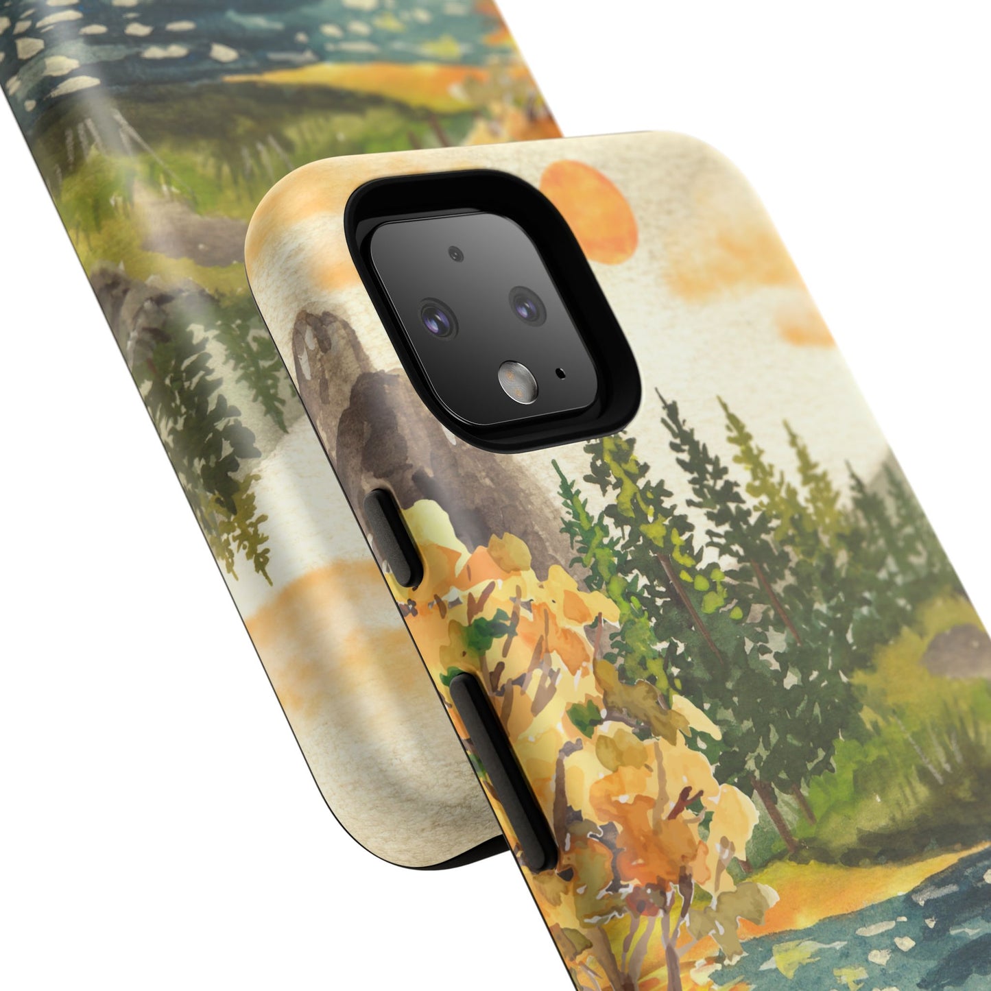 Artistic Phone Case with Ducks and Nature Scene