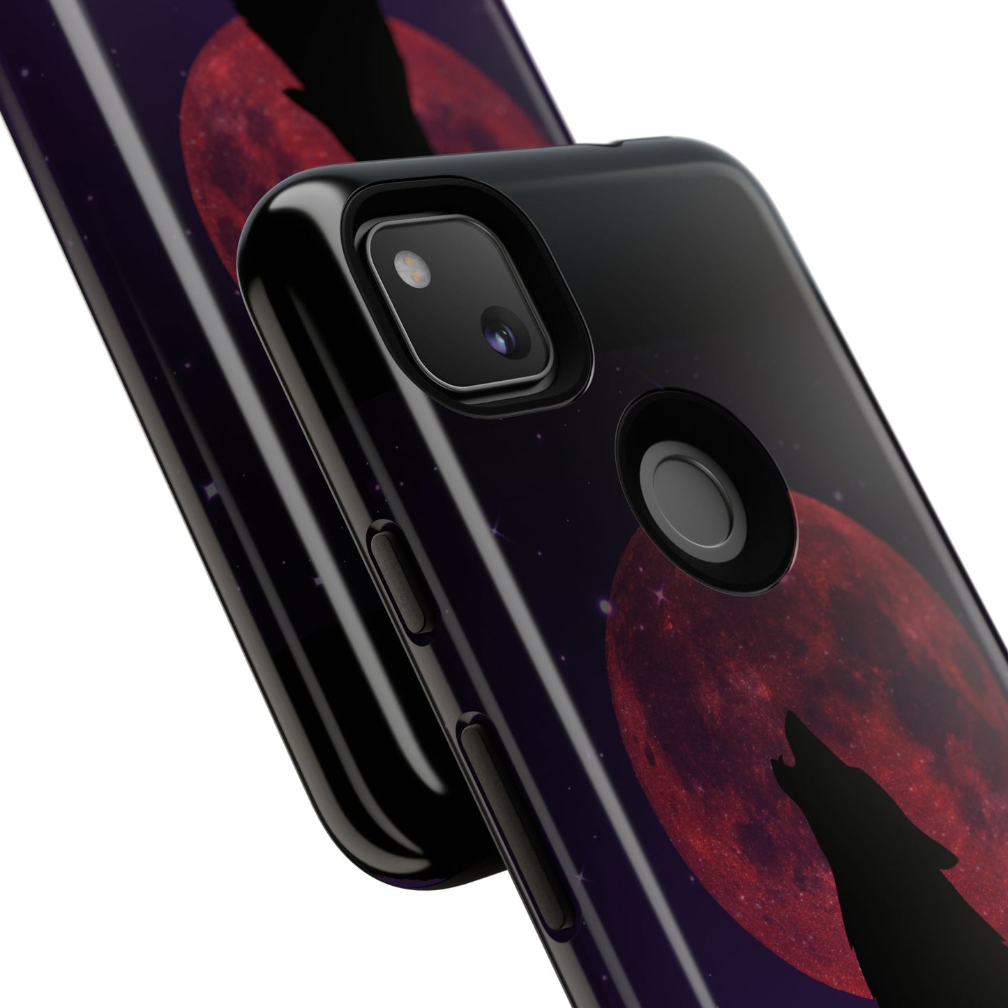 Wolf Howling at Blood Moon Phone Case - Tough & Stylish Protector