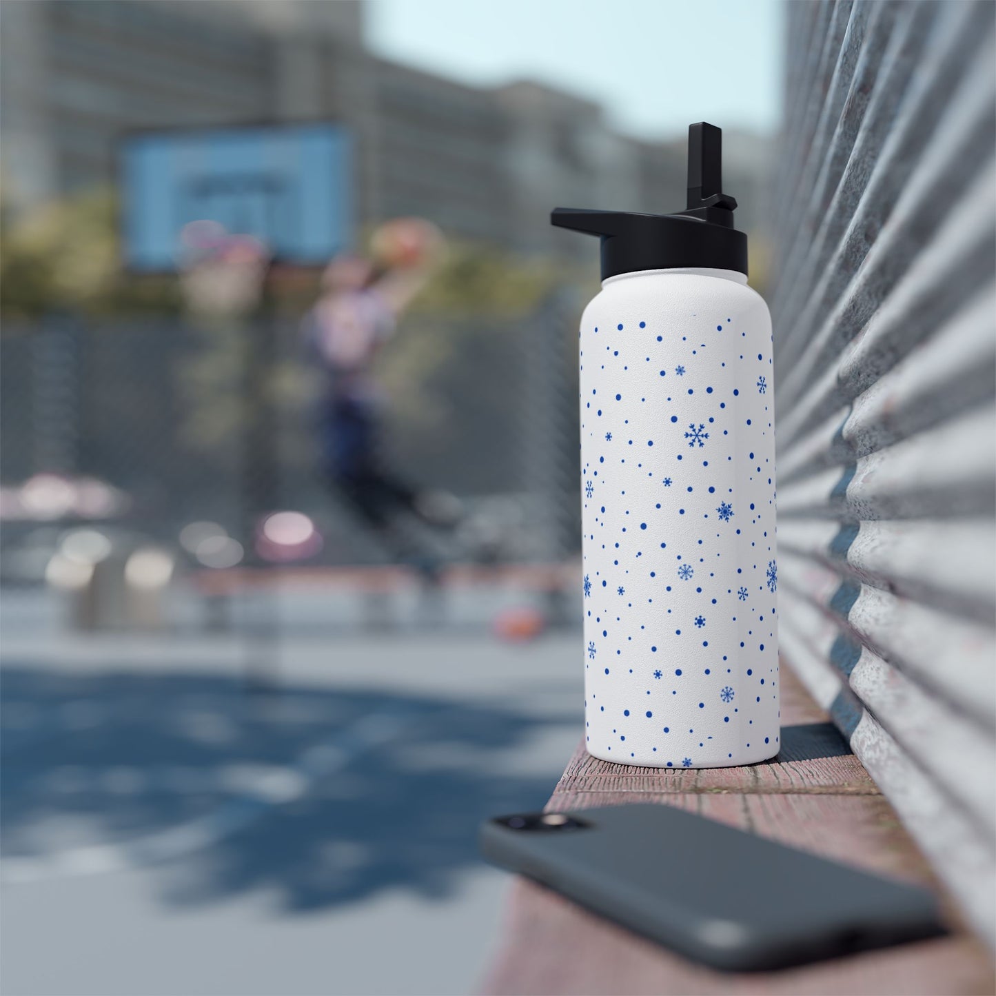 Snowflake Design Stainless Steel Water Bottle – Stylish & Durable Hydration for Winter Adventures