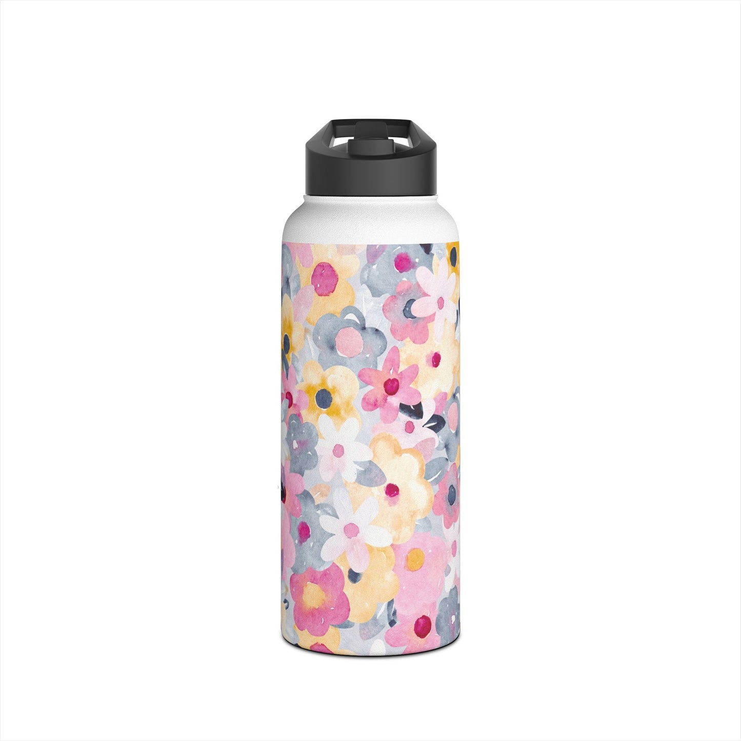 Floral Stainless Steel Water Bottle - Reusable Beverage Container for Eco-Friendly Hydration