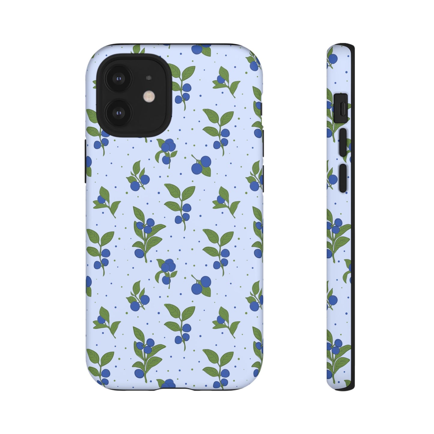 Floral Tough Phone Case - Blueberry Blossom Design