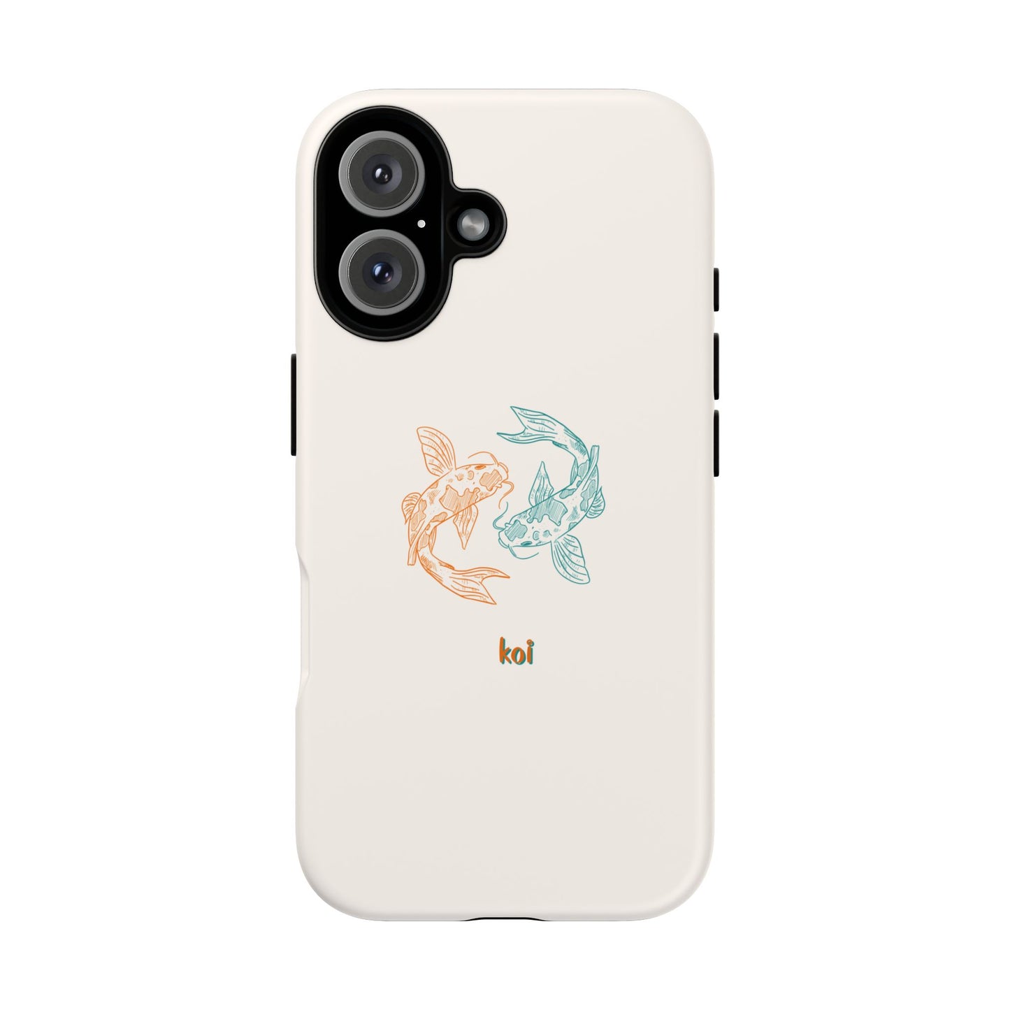 Koi Fish Tough Phone Case - Stylish & Durable Design for Aqua Lovers