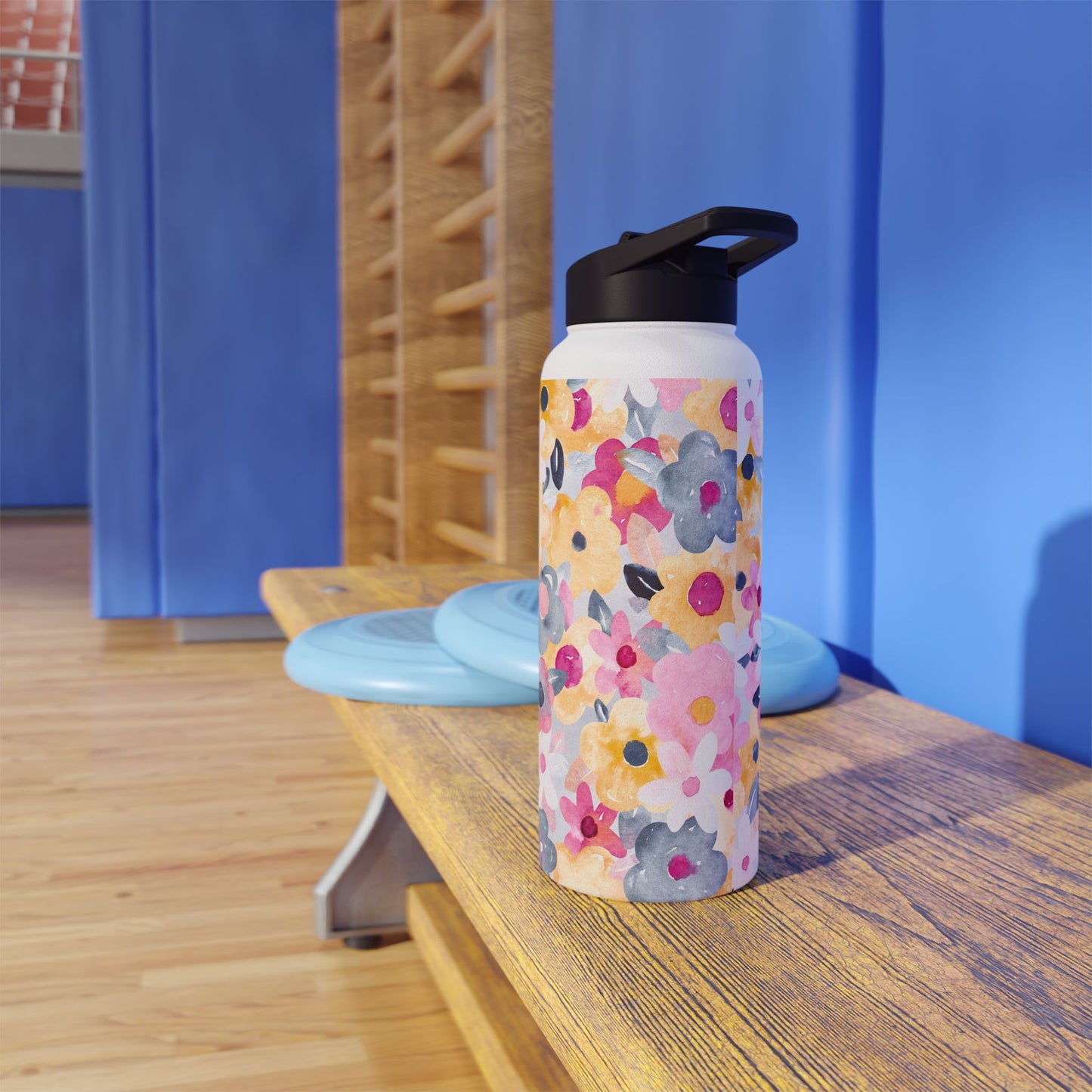 Floral Stainless Steel Water Bottle - Reusable Beverage Container for Eco-Friendly Hydration