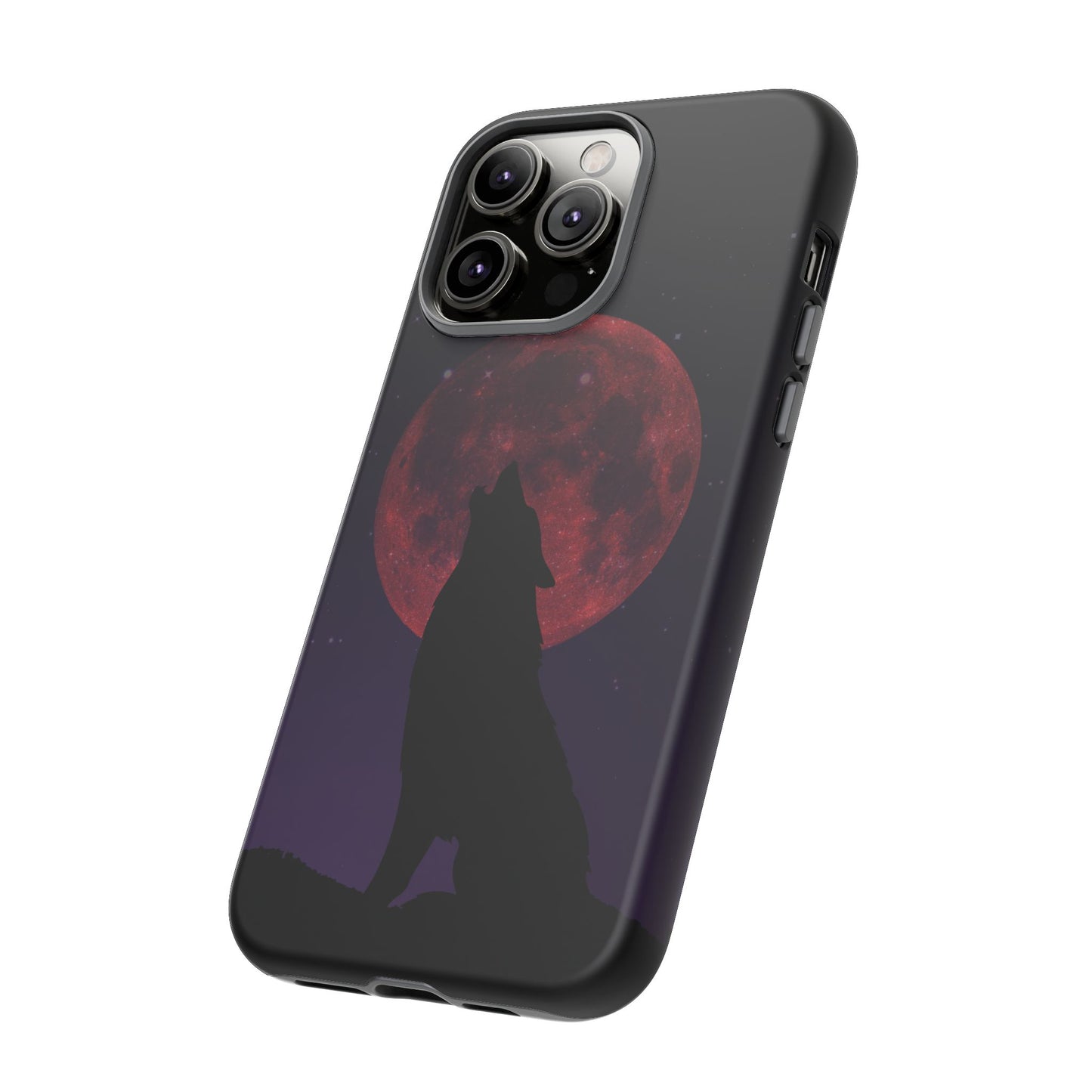 Wolf Howling at Blood Moon Phone Case - Tough & Stylish Protector