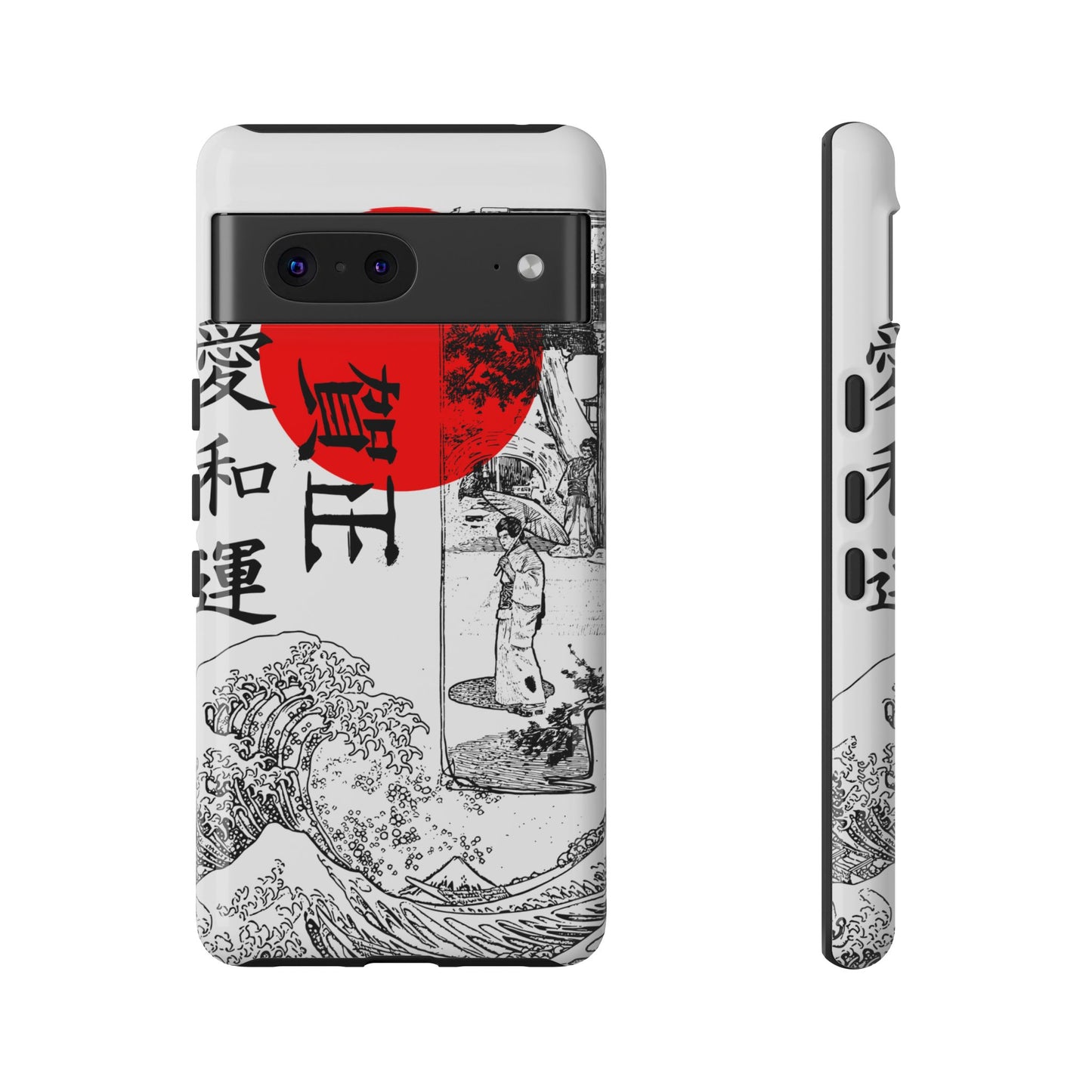 Japanese Zen Art Phone Case - Tough Cases with Wave Design