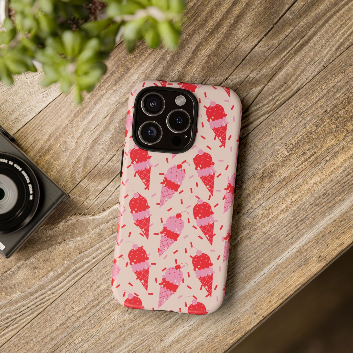 Ice Cream Phone Case - Cute Tough Cases for Ice Cream Lovers, Fun Summer Accessory, Birthday Gift, Colorful iPhone Cover