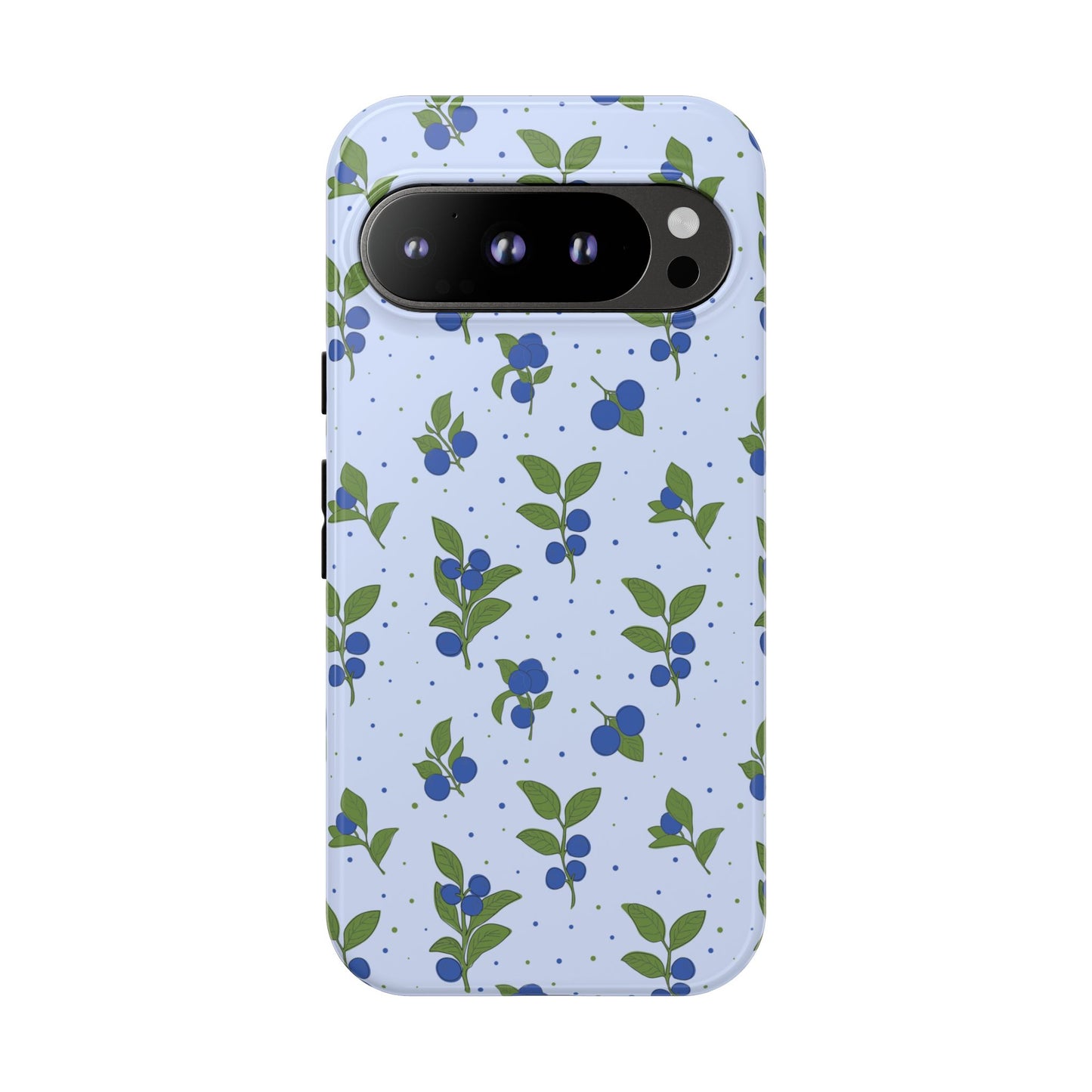 Floral Tough Phone Case - Blueberry Blossom Design