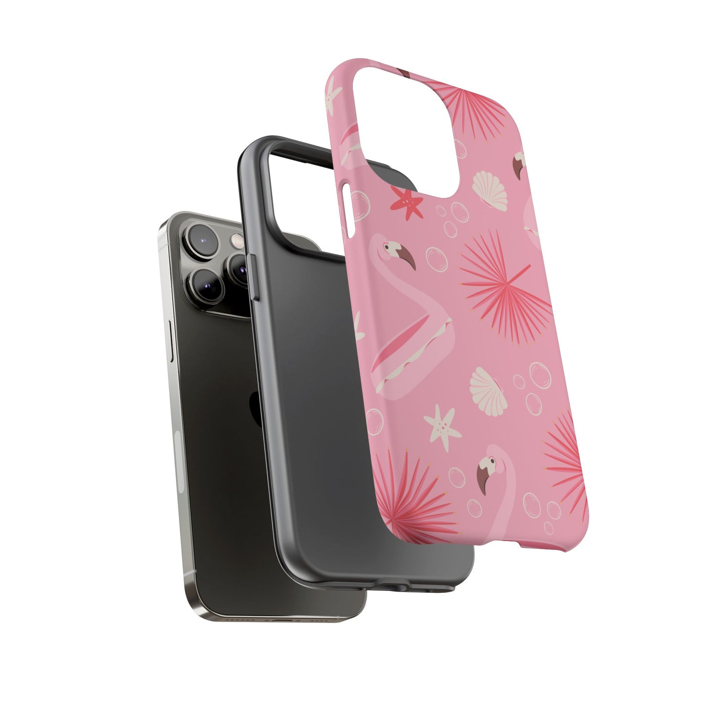 Tough Cases: Tropical Flamingo Phone Case for Summer Vibes