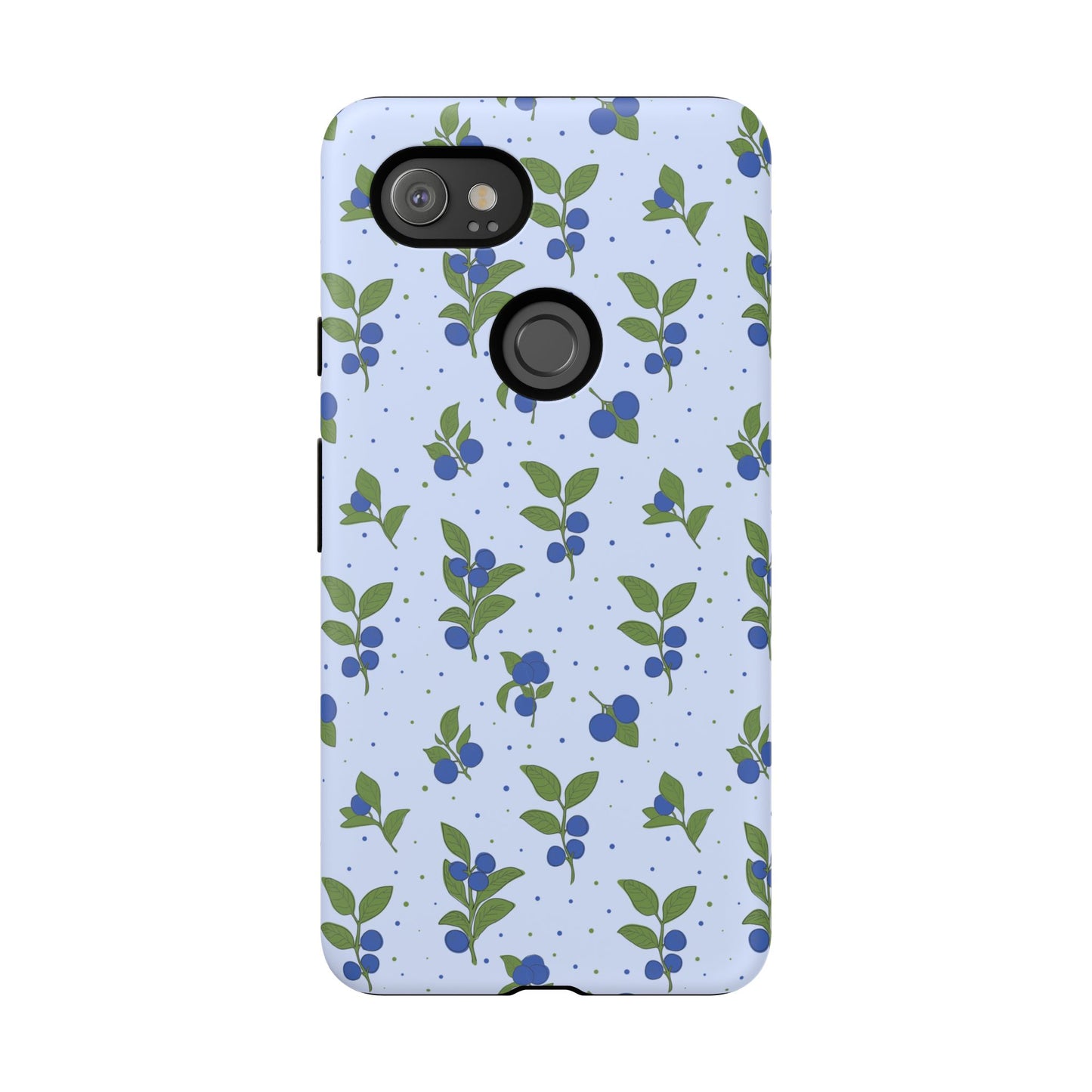 Floral Tough Phone Case - Blueberry Blossom Design