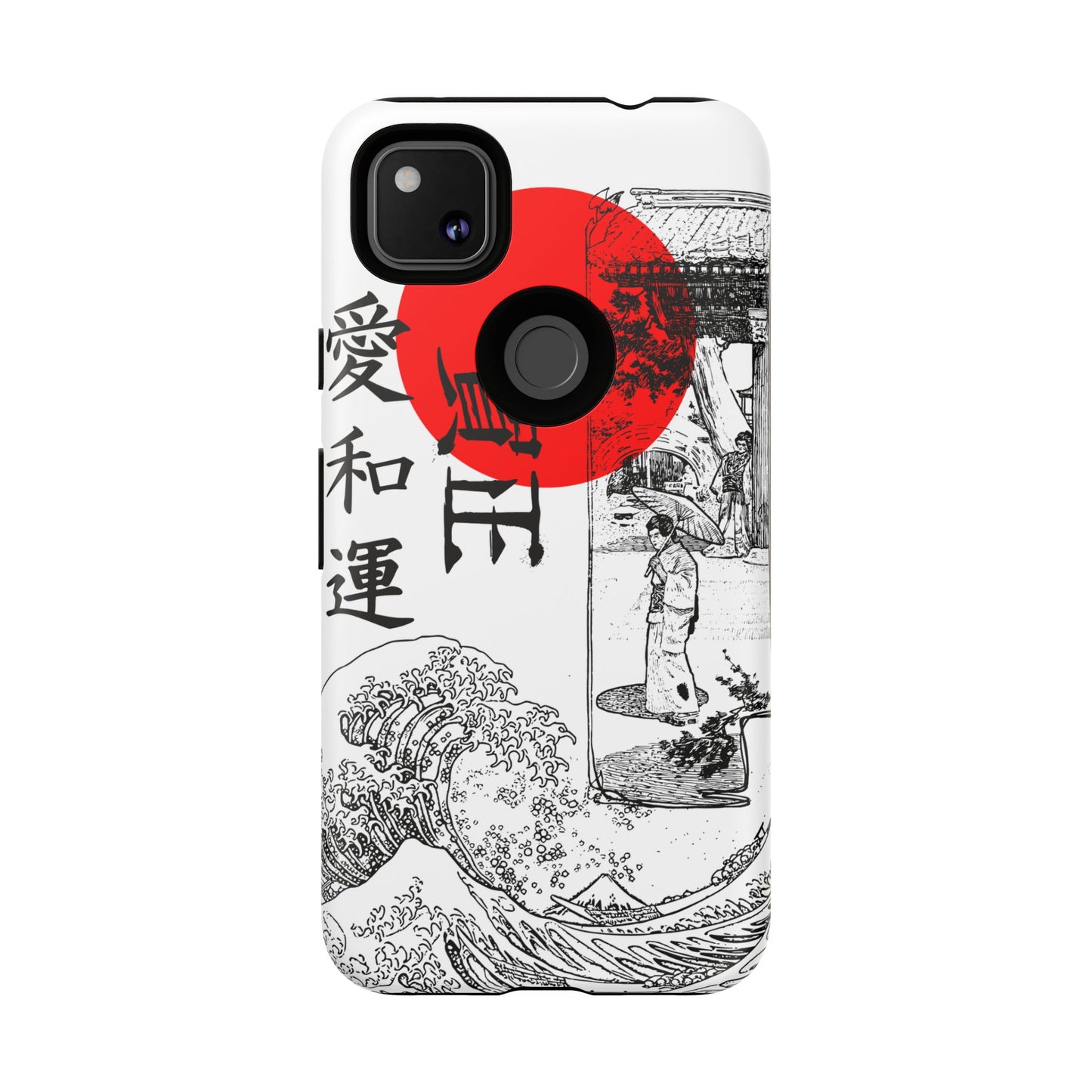 Japanese Zen Art Phone Case - Tough Cases with Wave Design