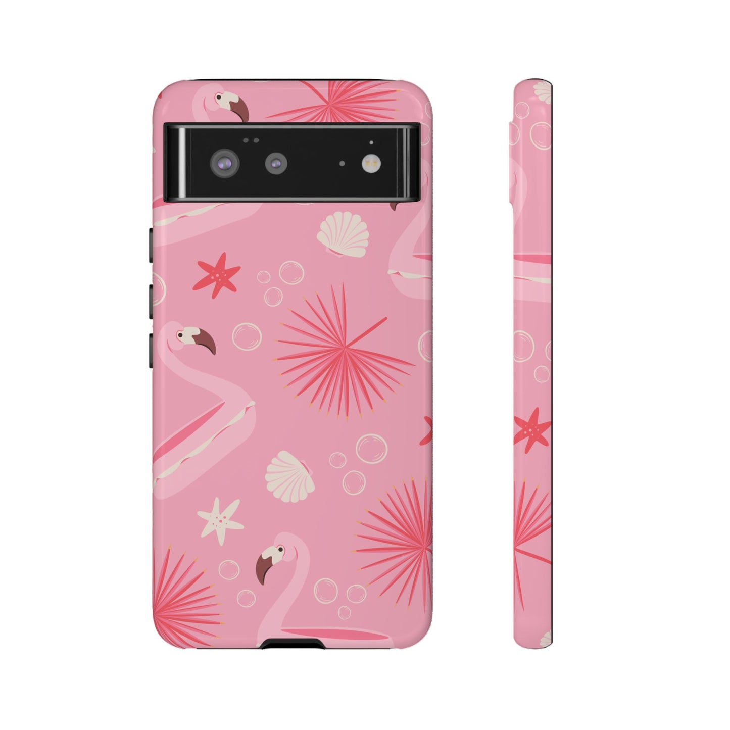 Tough Cases: Tropical Flamingo Phone Case for Summer Vibes