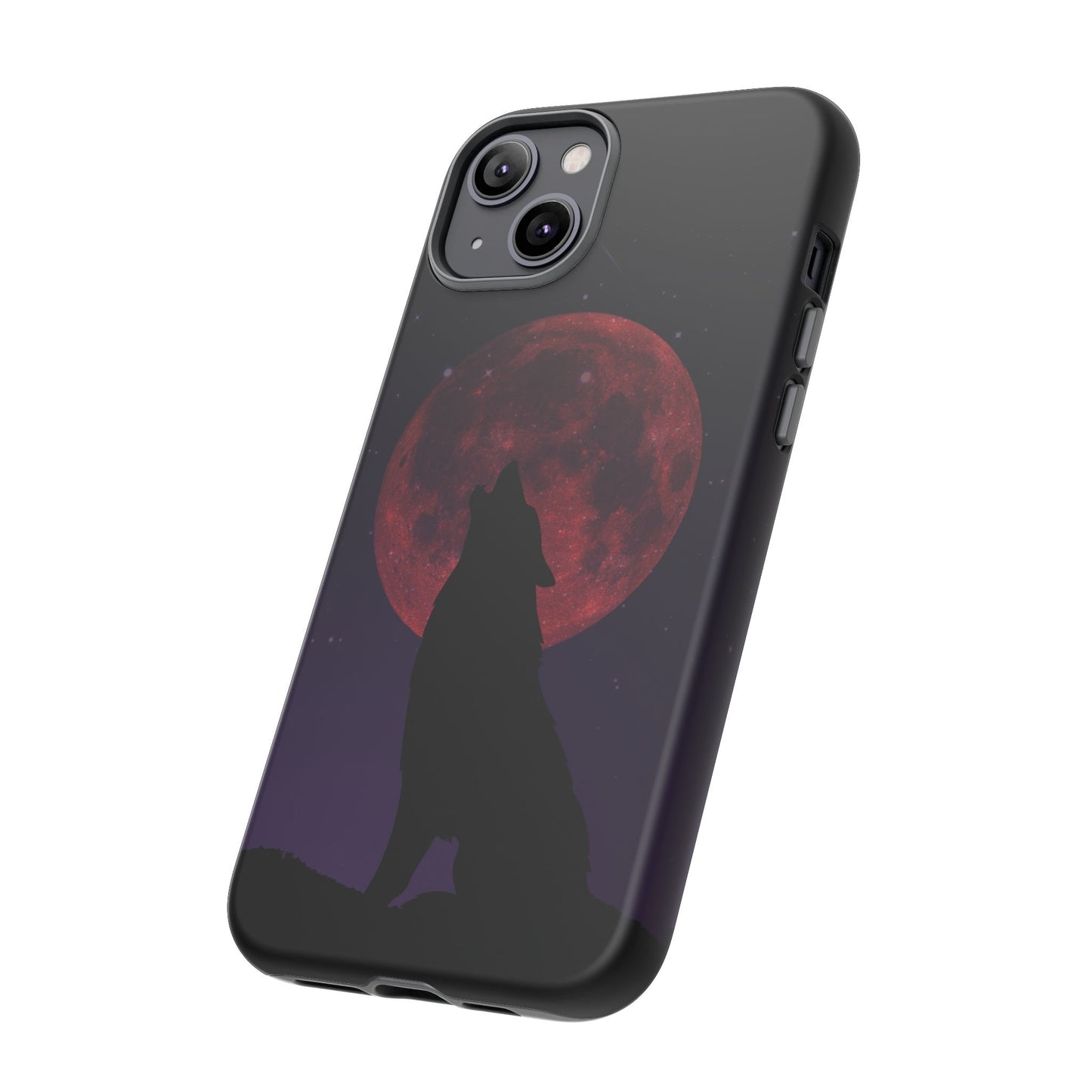 Wolf Howling at Blood Moon Phone Case - Tough & Stylish Protector