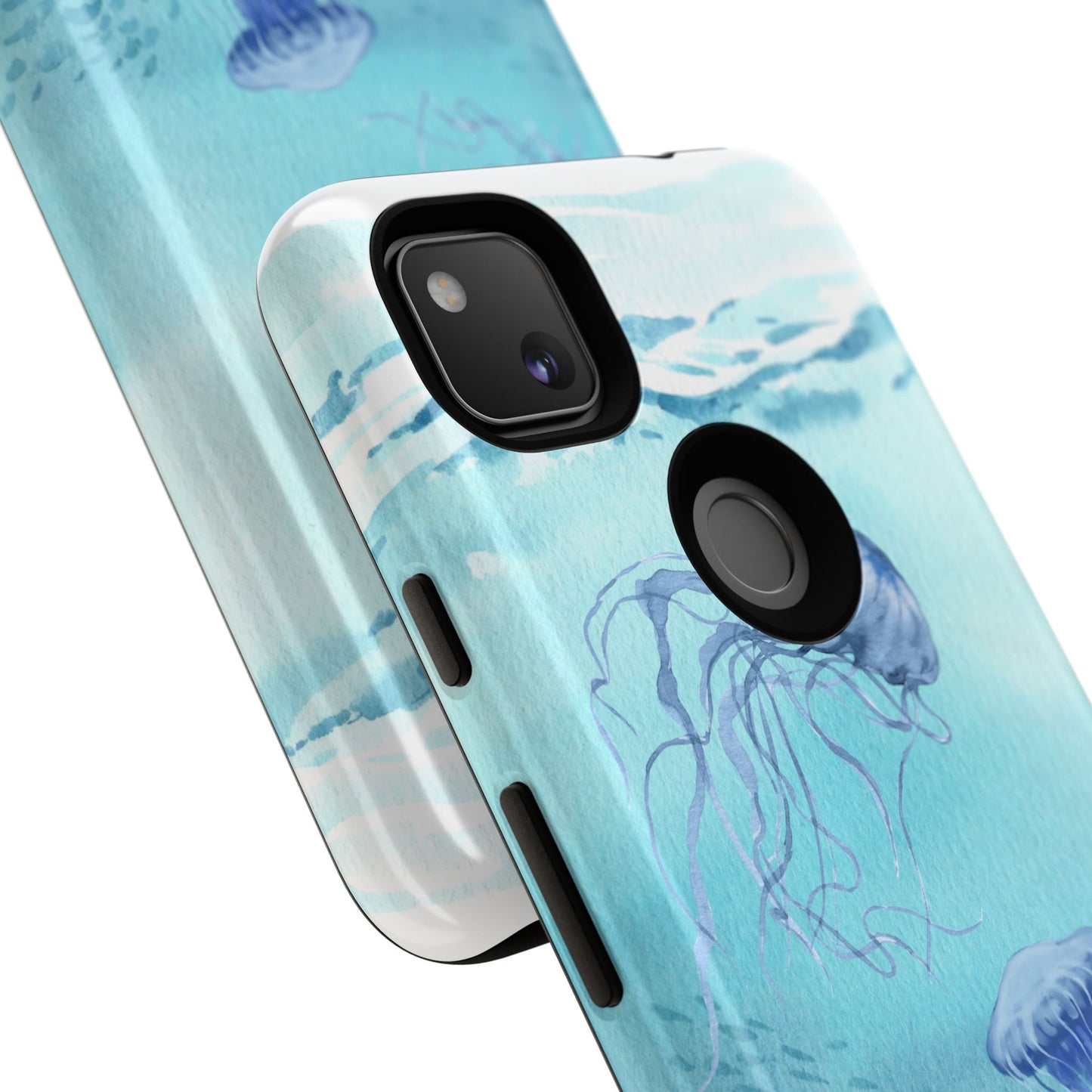 Ocean-Inspired Tough Phone Case with Jellyfish Design