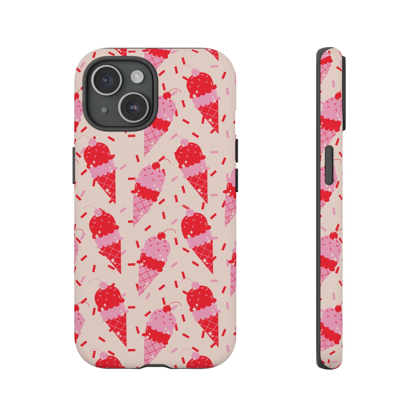 Ice Cream Phone Case - Cute Tough Cases for Ice Cream Lovers, Fun Summer Accessory, Birthday Gift, Colorful iPhone Cover