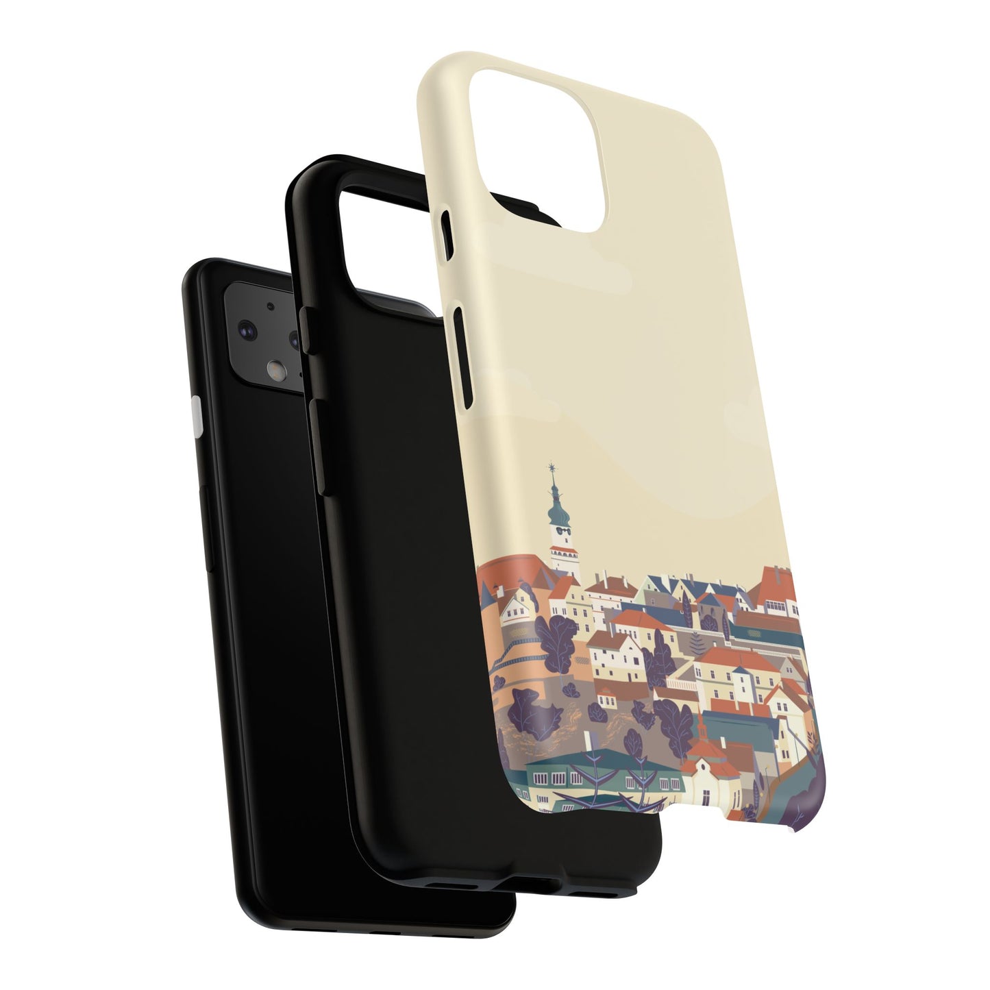 Artistic Phone Case - Charming Village Design