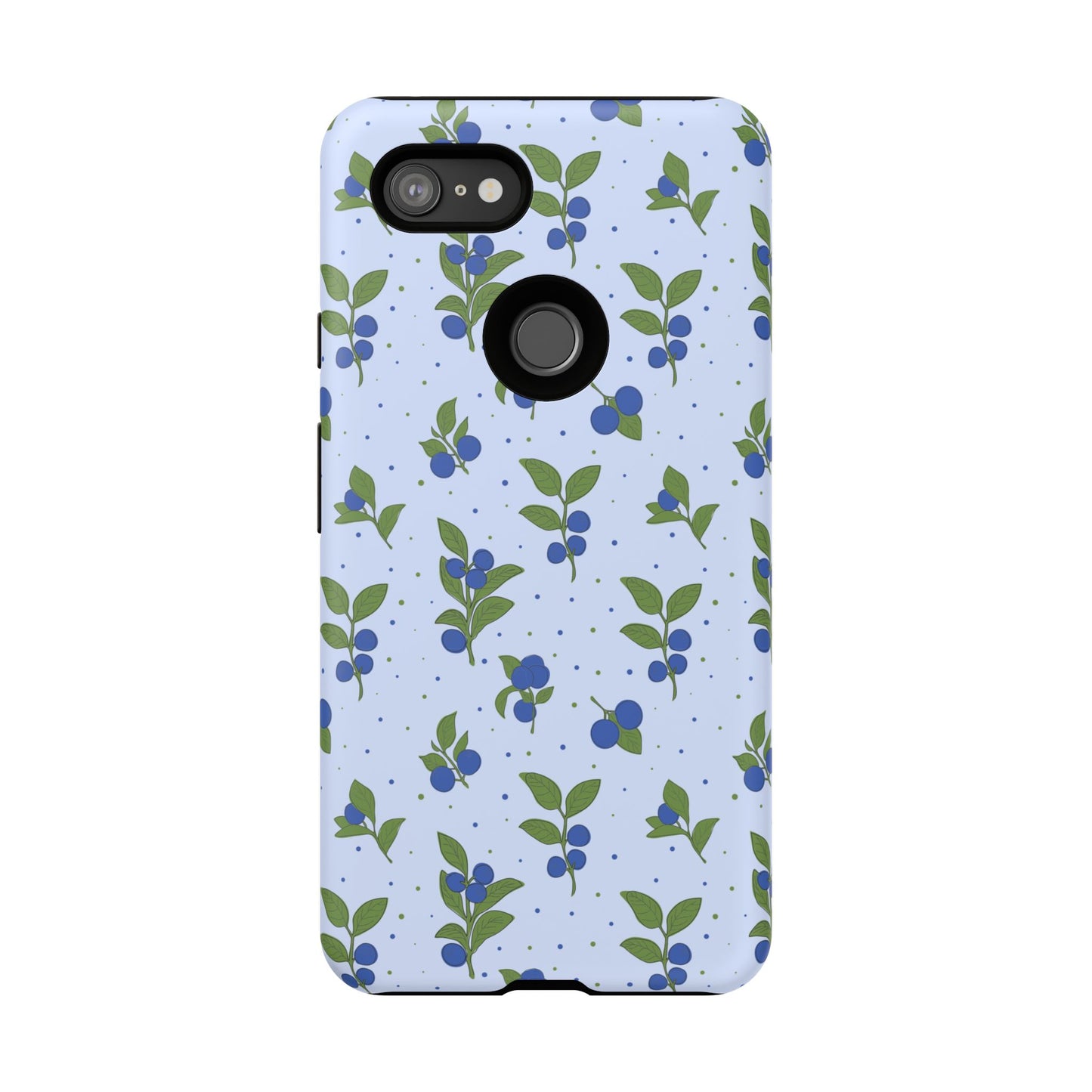 Floral Tough Phone Case - Blueberry Blossom Design