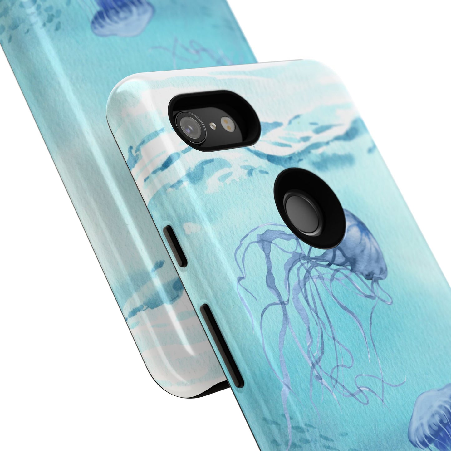 Ocean-Inspired Tough Phone Case with Jellyfish Design
