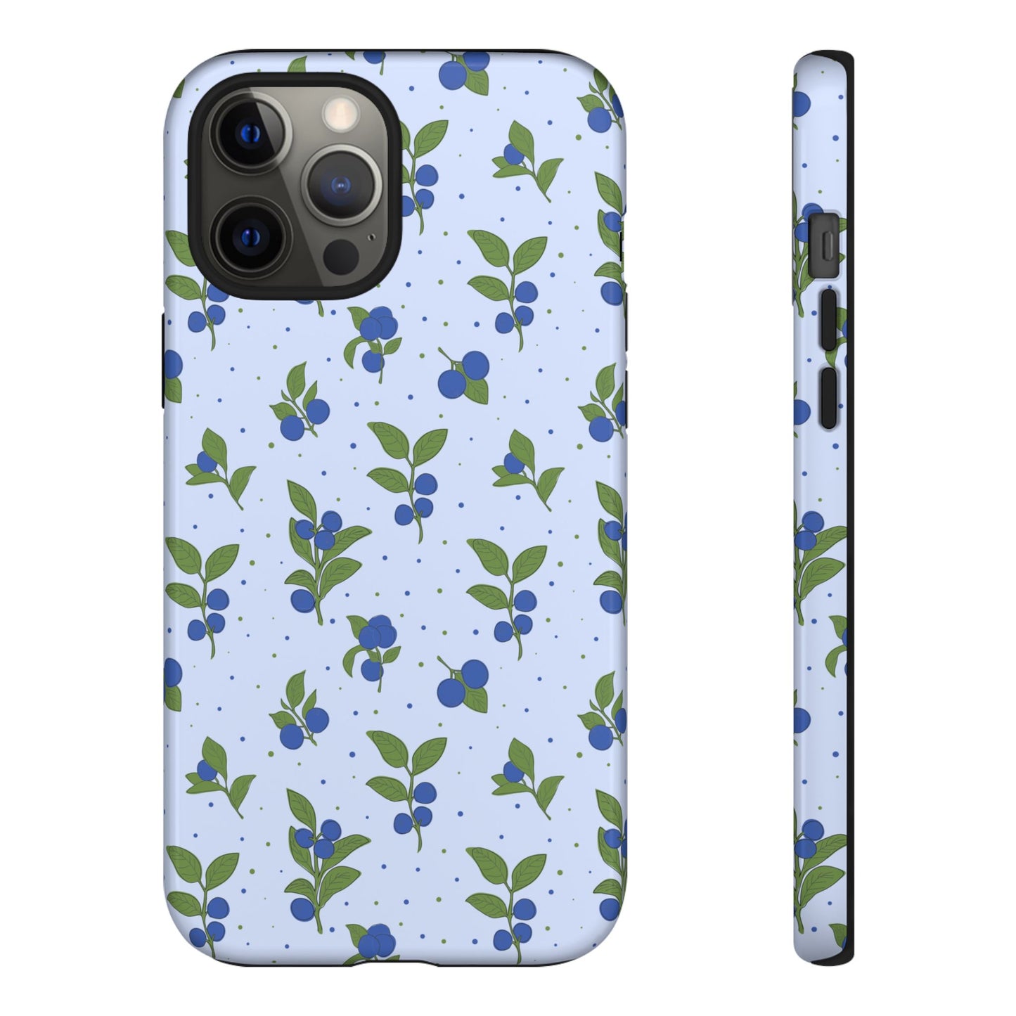 Floral Tough Phone Case - Blueberry Blossom Design