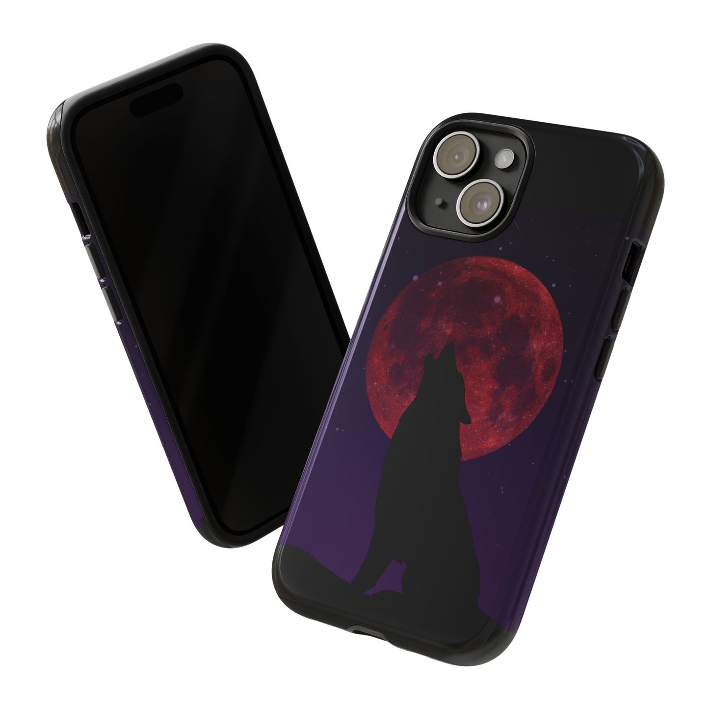 Wolf Howling at Blood Moon Phone Case - Tough & Stylish Protector