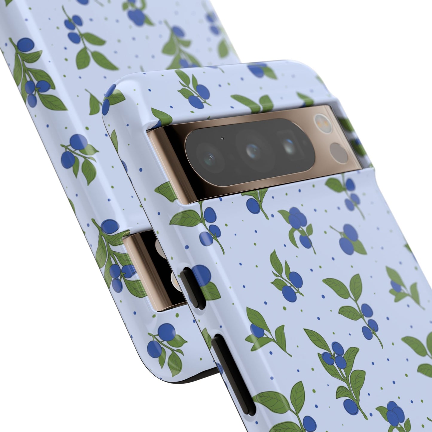 Floral Tough Phone Case - Blueberry Blossom Design
