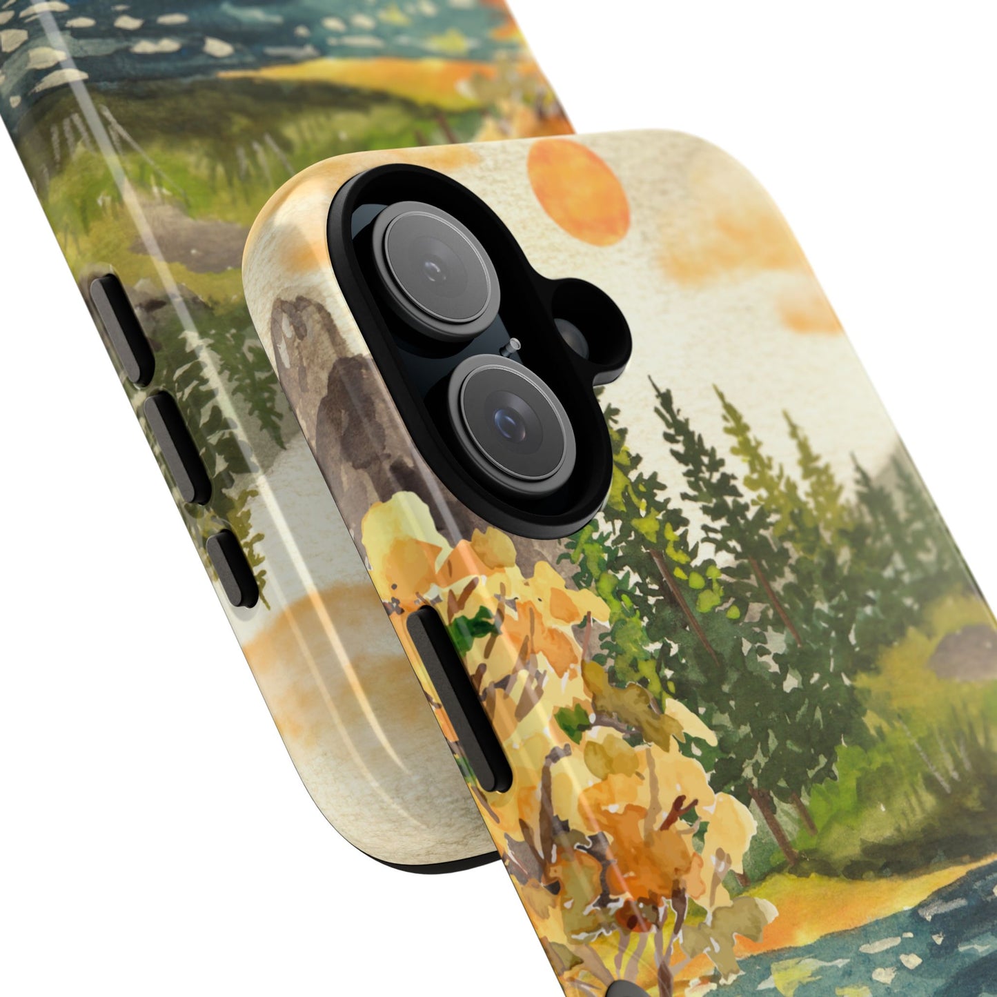 Artistic Phone Case with Ducks and Nature Scene