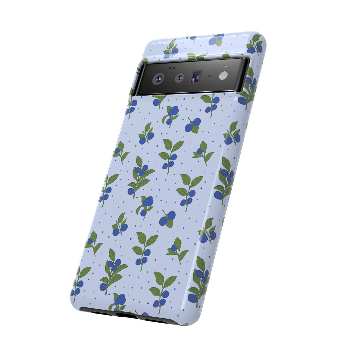 Floral Tough Phone Case - Blueberry Blossom Design