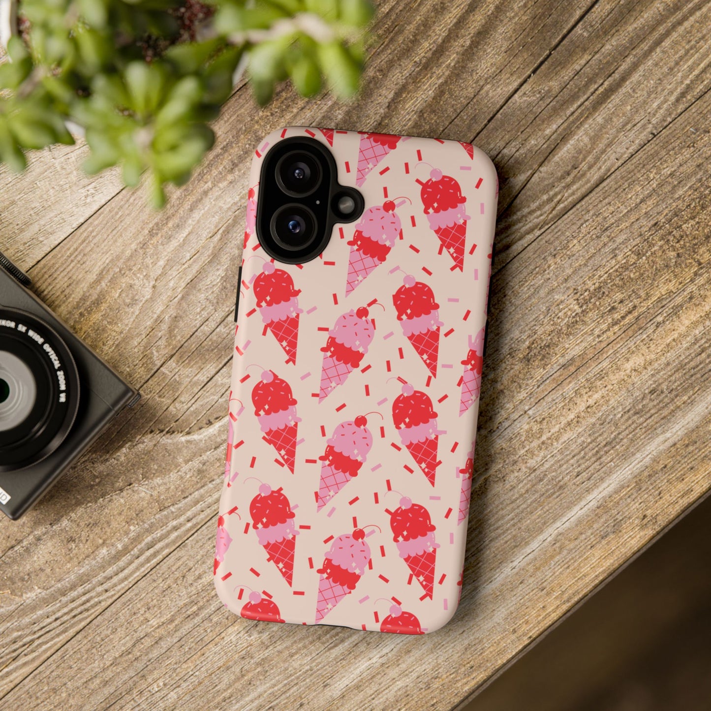 Ice Cream Phone Case - Cute Tough Cases for Ice Cream Lovers, Fun Summer Accessory, Birthday Gift, Colorful iPhone Cover