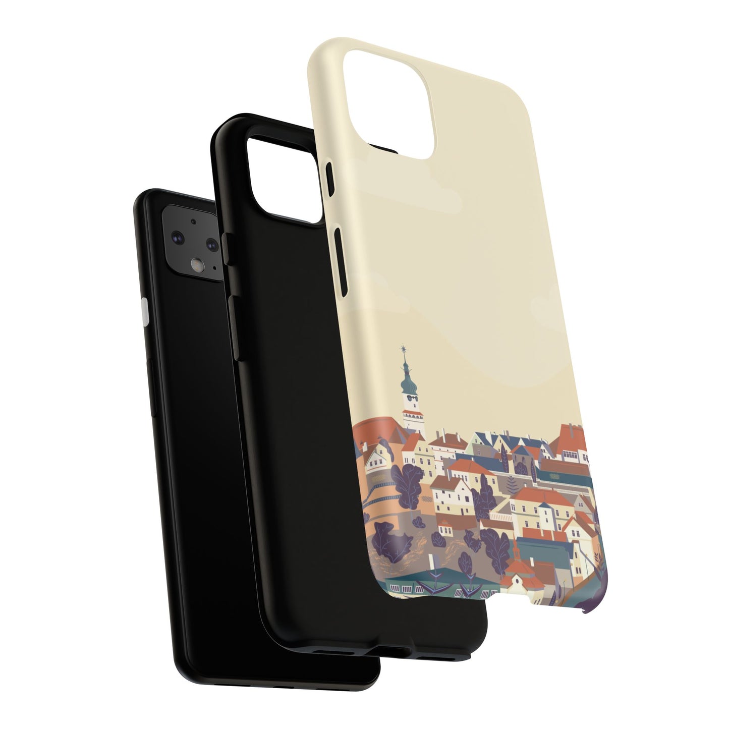 Artistic Phone Case - Charming Village Design