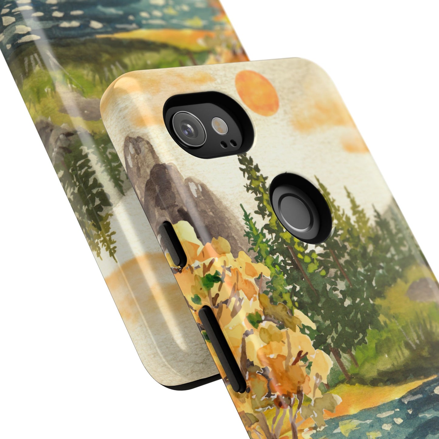 Artistic Phone Case with Ducks and Nature Scene
