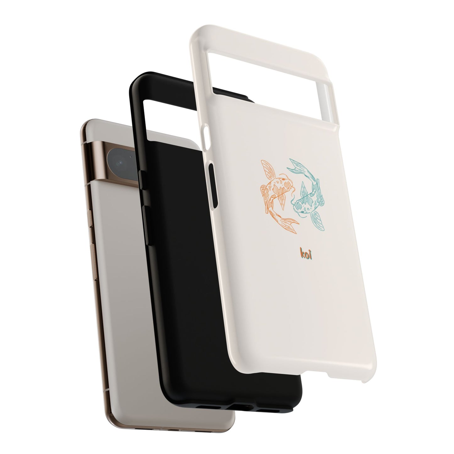 Koi Fish Tough Phone Case - Stylish & Durable Design for Aqua Lovers