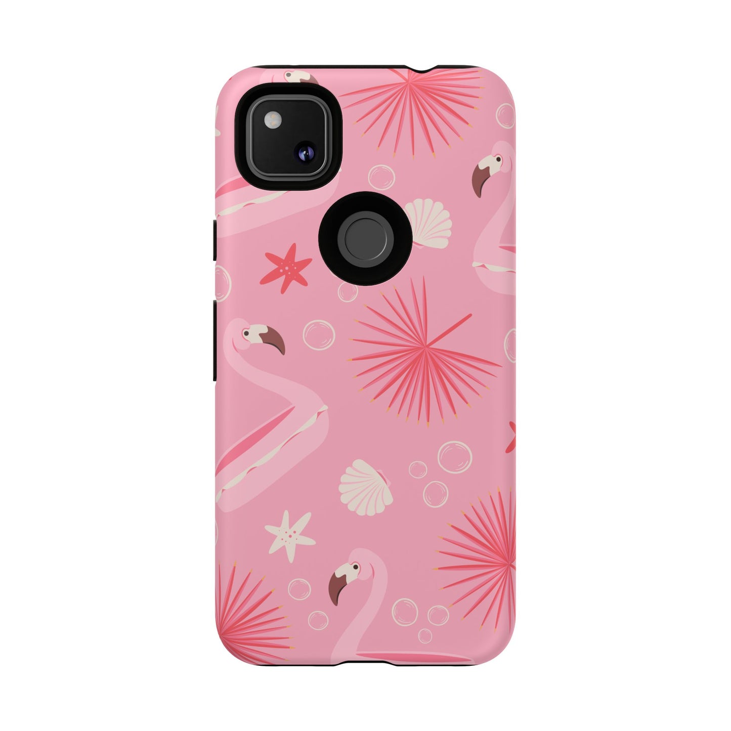 Tough Cases: Tropical Flamingo Phone Case for Summer Vibes