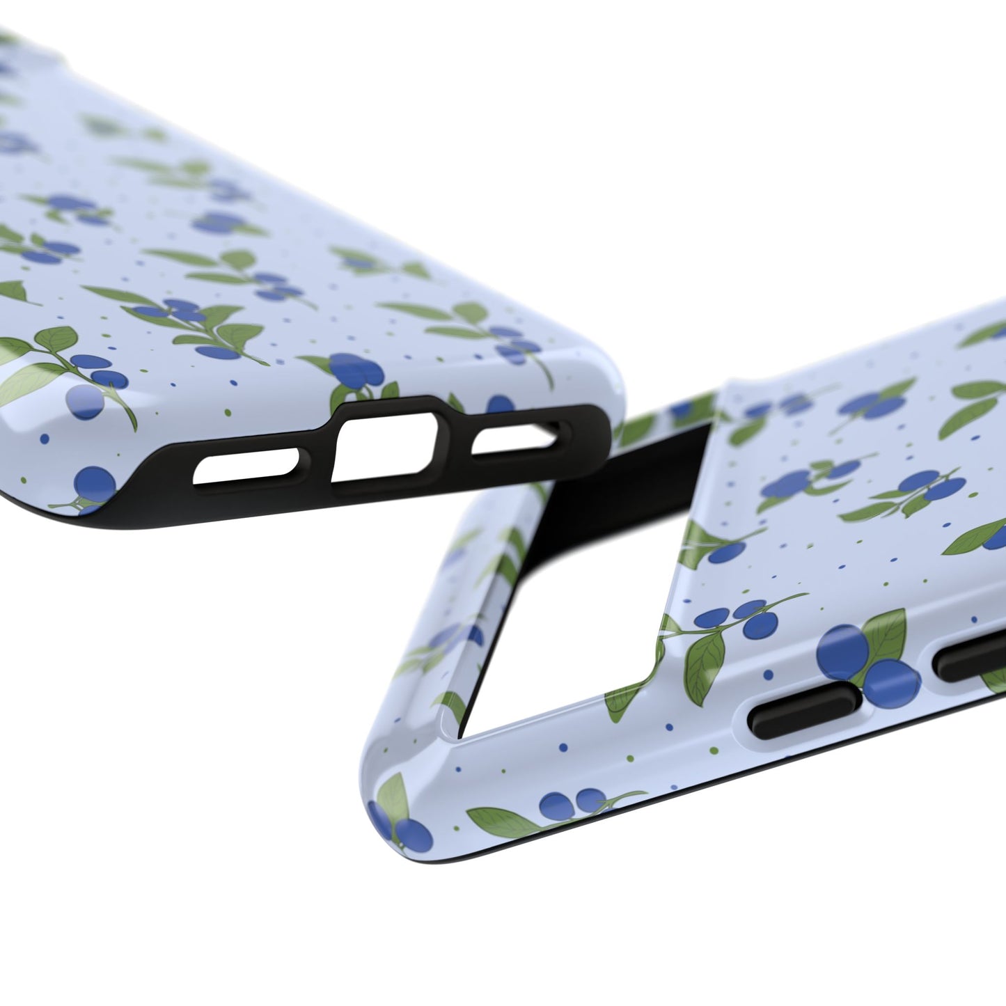 Floral Tough Phone Case - Blueberry Blossom Design